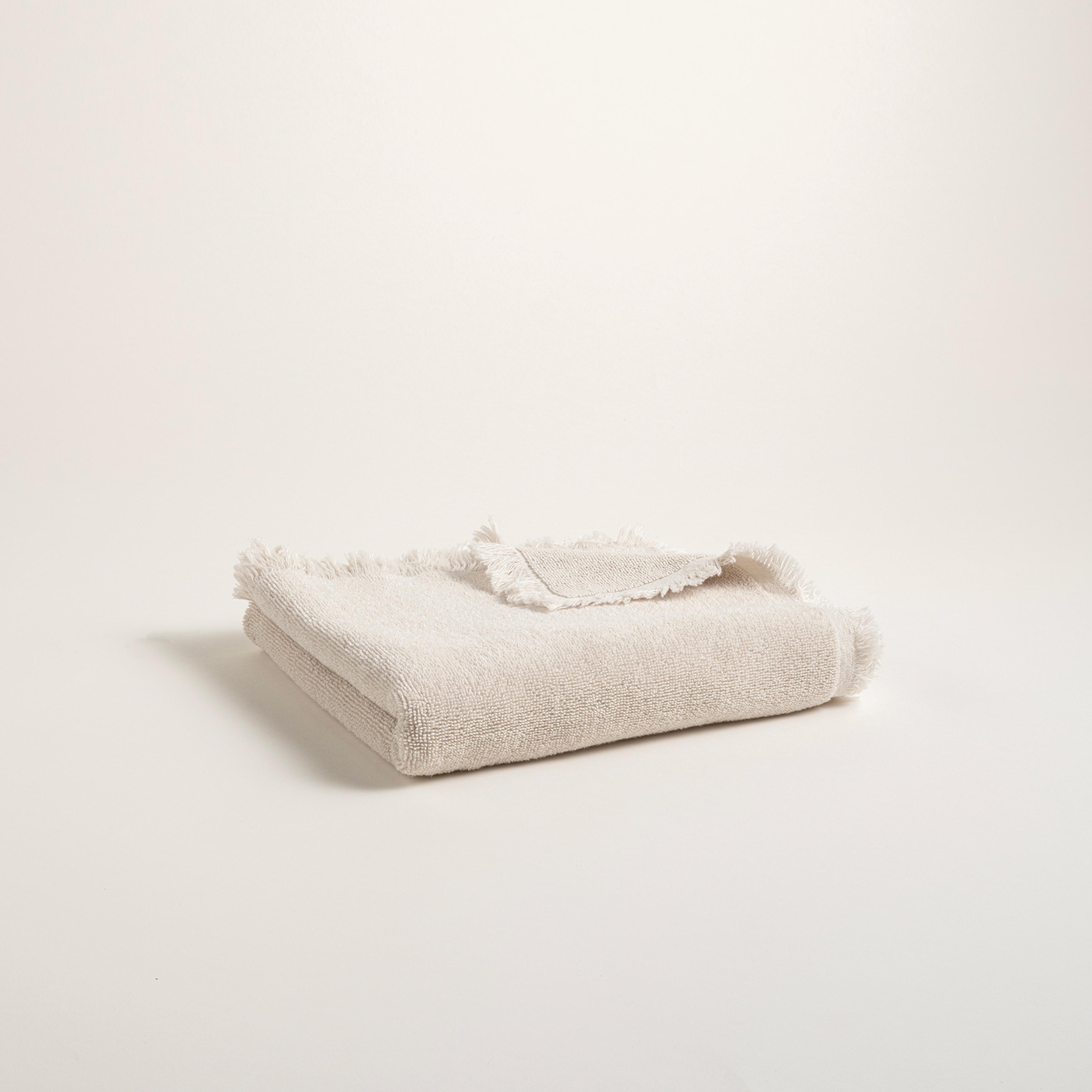 Faro Saçaklı Pamuk %100 Pamuk El Havlusu 30x50 Cm Bej