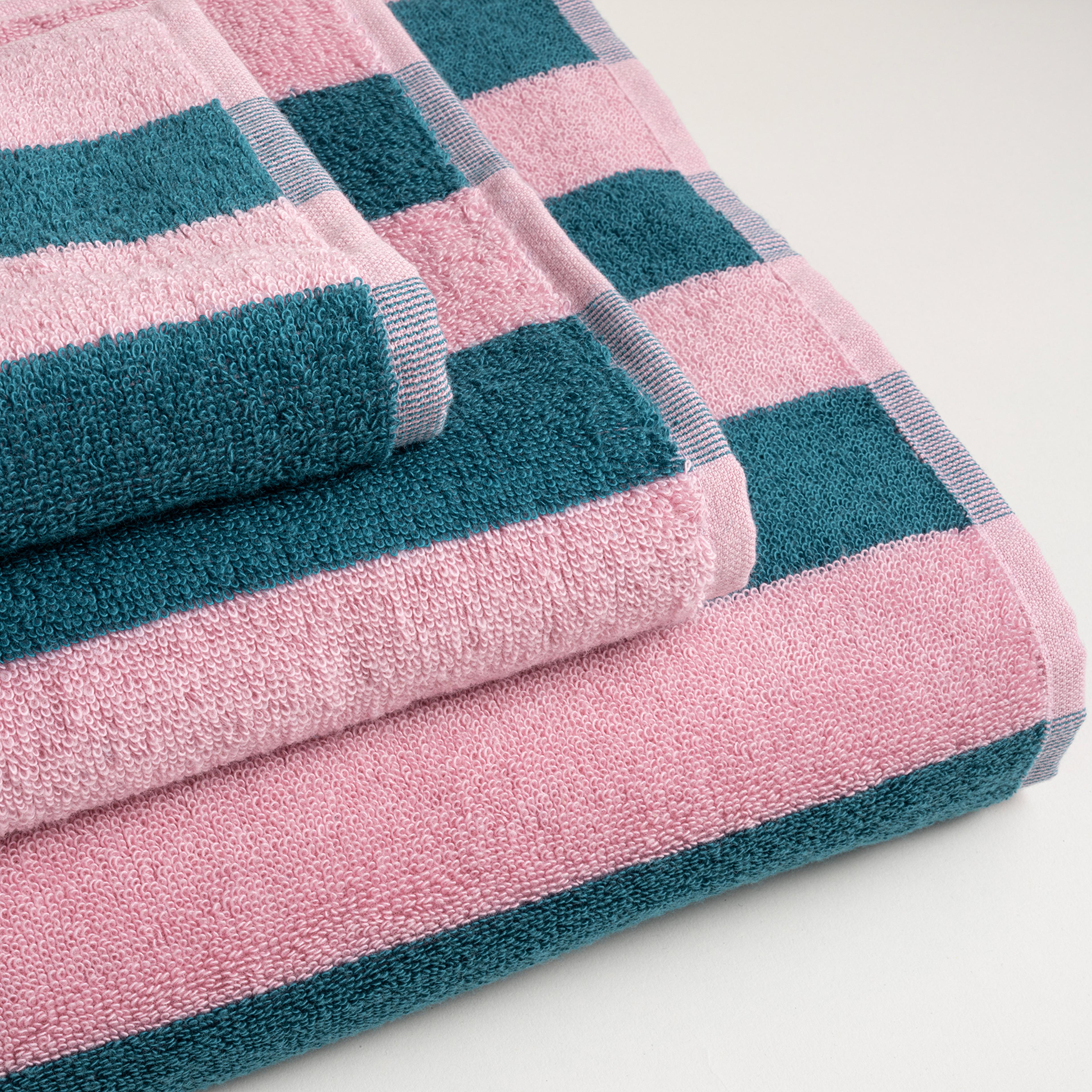 Tabea Pamuk Pamuk %100 Pamuk El Havlusu 30x50 Cm Pembe - Yeşil