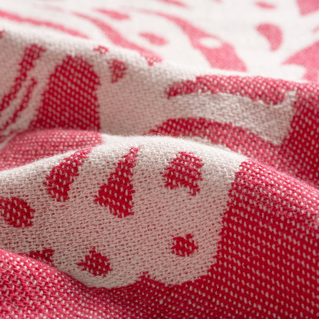 Baklan İplik Boyalı Pamuk Pamuklu Peştamal 90x170 Cm Fuşya