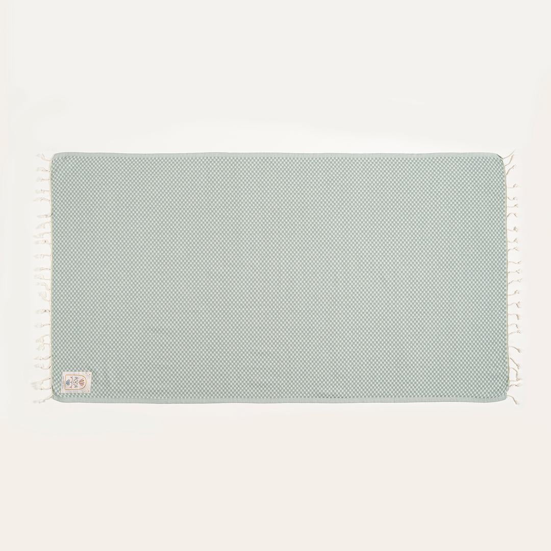 Baklan Saçaklı İplik Boyalı Pamuk %100 Pamuk Peştamal 90x170 Cm Yeşil