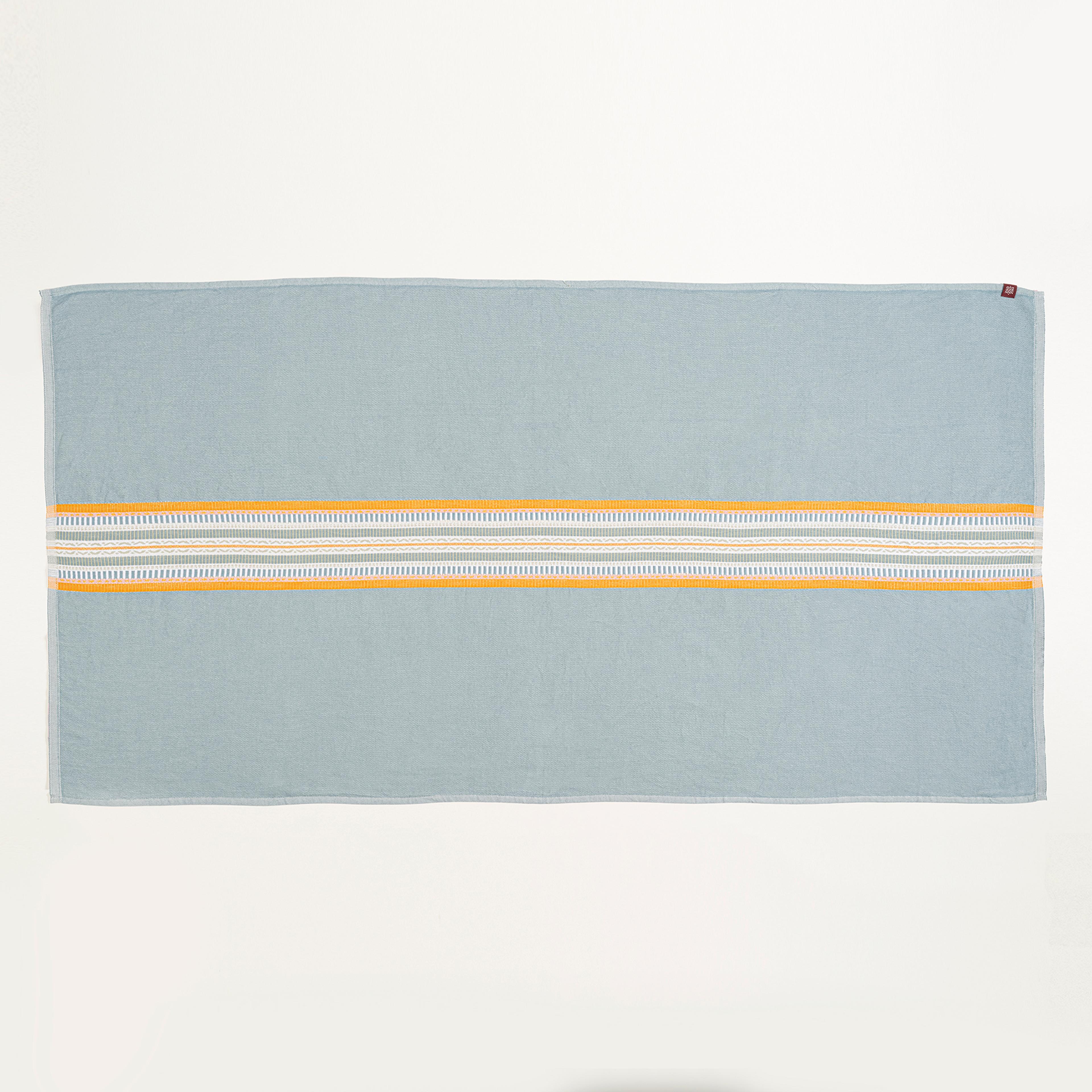 Baklan Saçaklı İplik Boyalı Orta Çizgili Pamuk %100 Pamuk Peştamal 90x170 Cm Yeşil