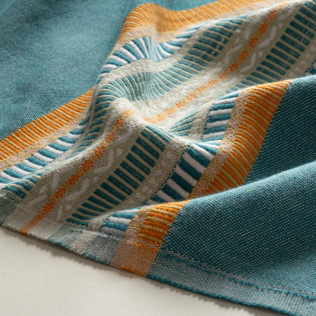 Baklan Saçaklı İplik Boyalı Orta Çizgili Pamuk %100 Pamuk Peştamal 90x170 Cm Yeşil