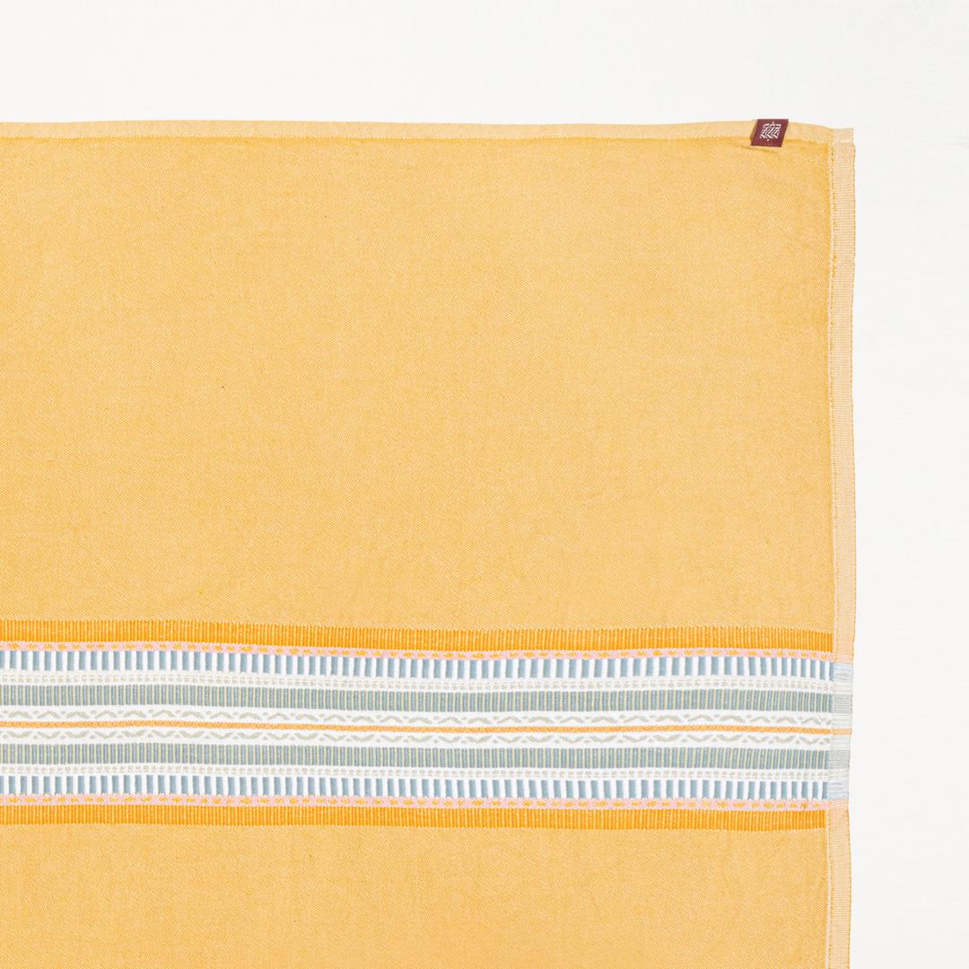 Baklan Saçaklı İplik Boyalı Orta Çizgili Pamuk %100 Pamuk Peştamal 90x170 Cm Sarı