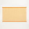 Vıseu Saçaklı Jakarlı Dar Çizgili Pamuk %100 Pamuk Plaj Havlusu 90x150 Cm Sarı - Turuncu