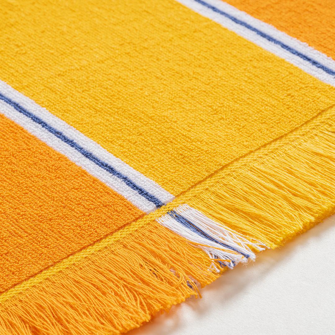Vıseu İplik Boyalı Jakarlı Çizgili Pamuk %100 Pamuk Plaj Havlusu 90x150 Cm Renkli
