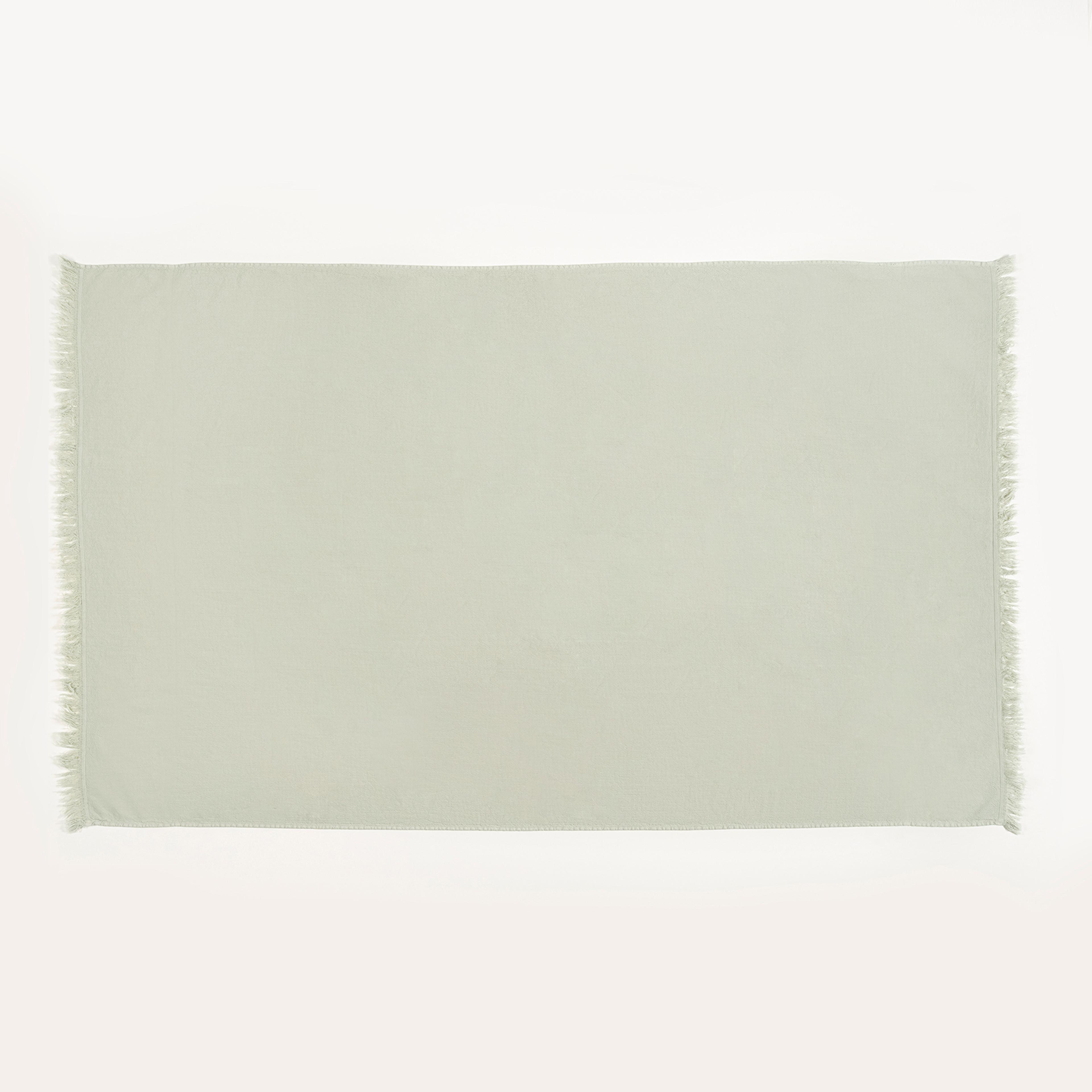 Vıseu Saçaklı Pamuk %100 Pamuk Plaj Havlusu 90x150 Cm Yeşil