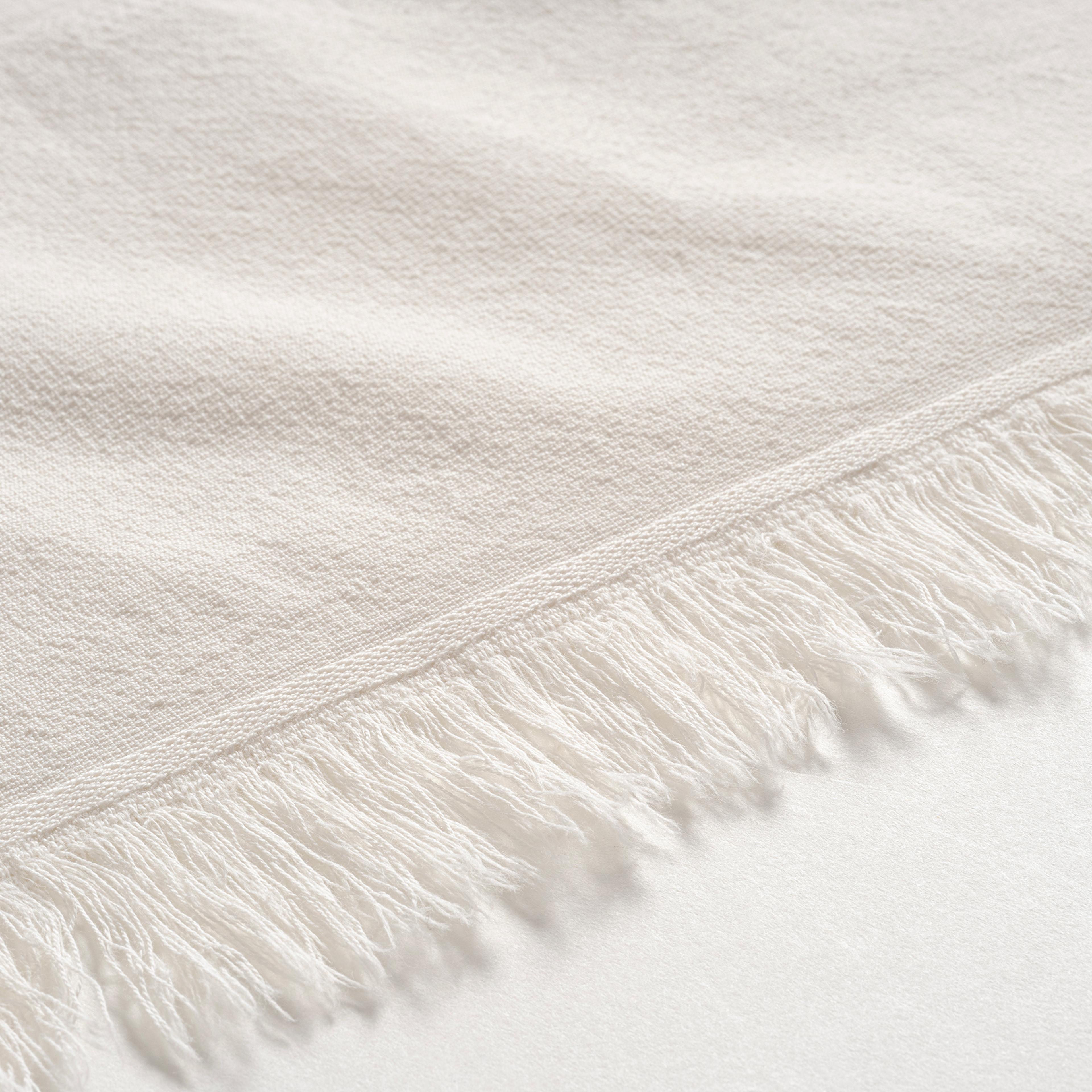 Vıseu Saçaklı Pamuk %100 Pamuk Plaj Havlusu 90x150 Cm Krem