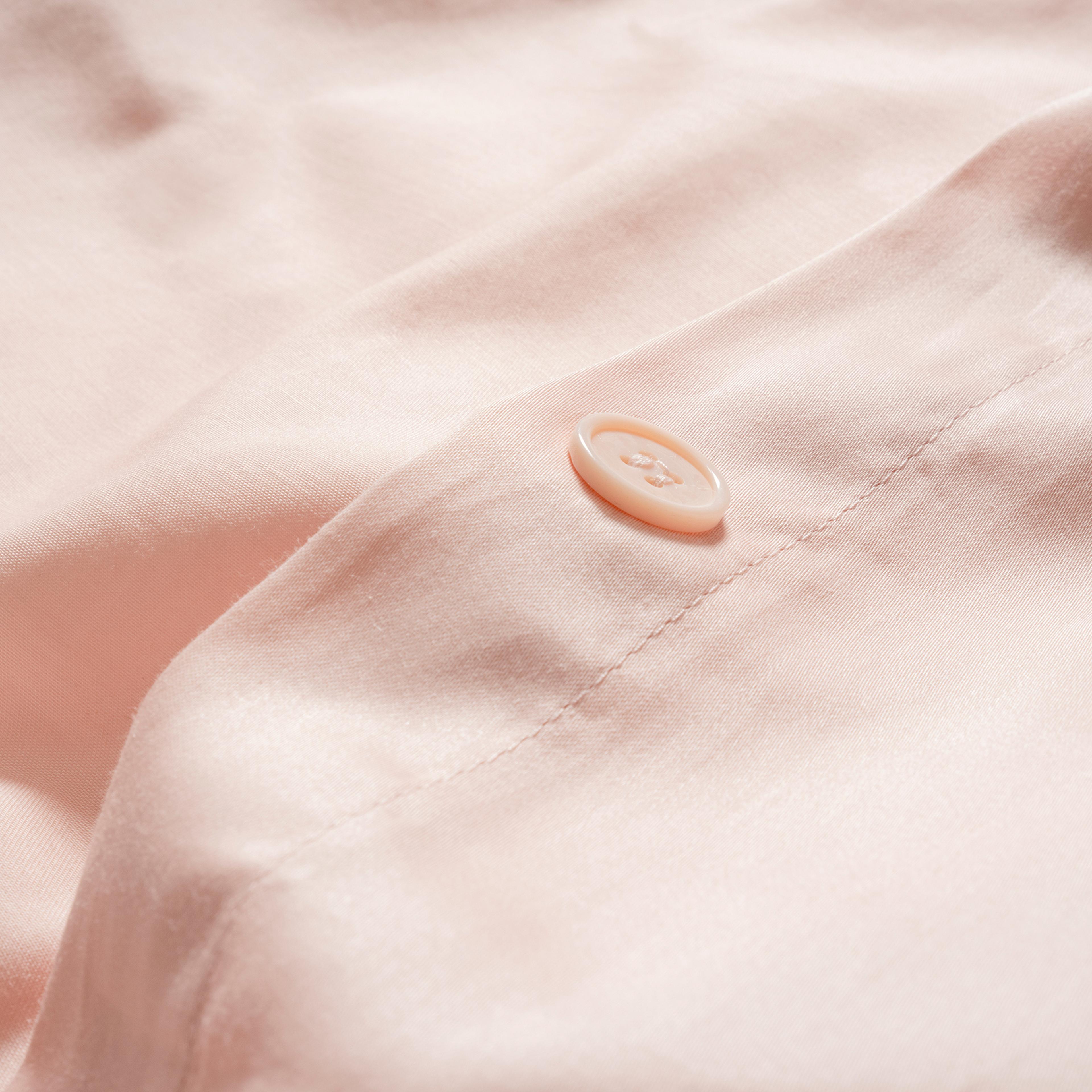 Solıd 300 Tc Çift Kişilik Pamuk Saten %100 Pamuk Saten Nevresim Seti 200x220 Cm Pembe