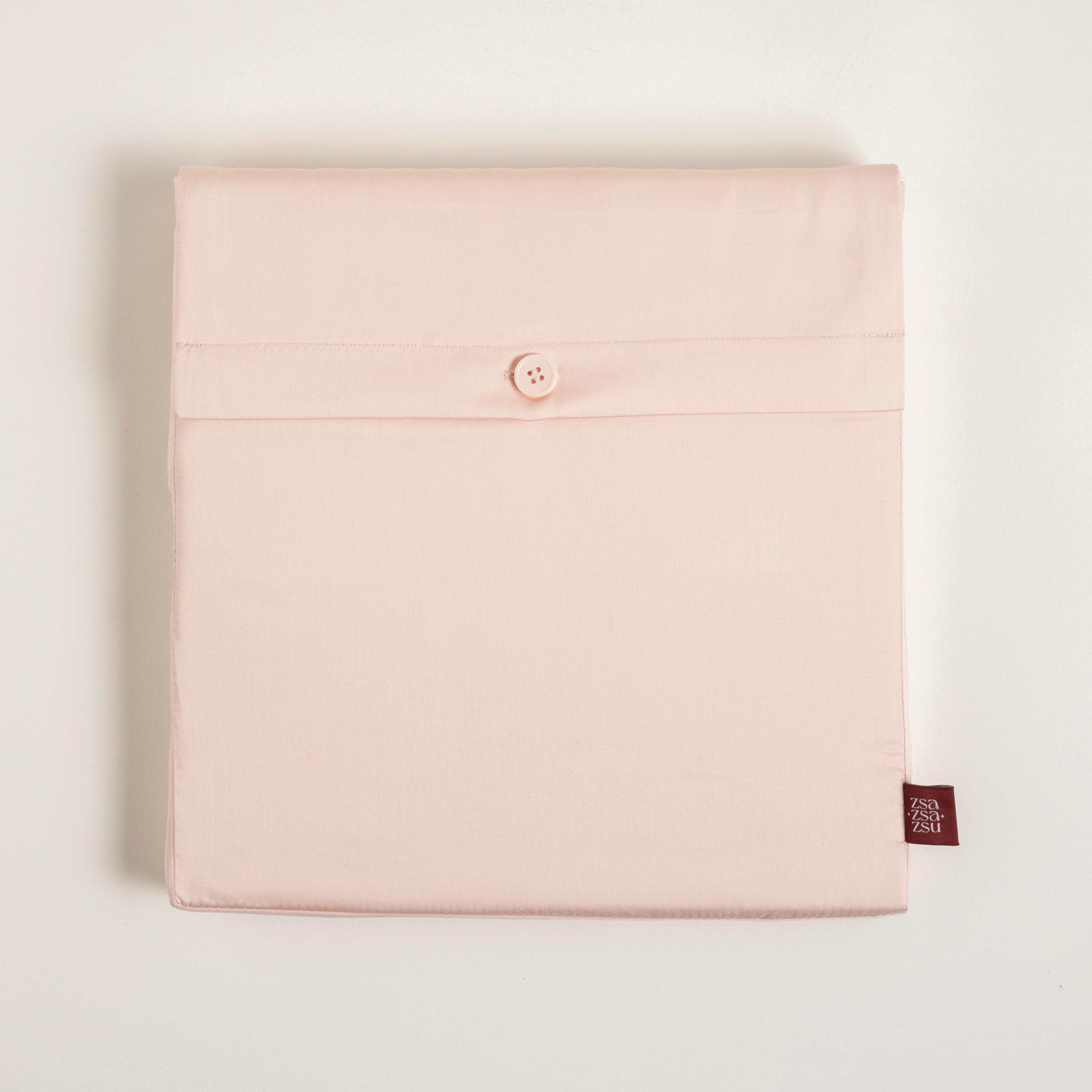 Solıd 300 Tc Çift Kişilik Pamuk Saten %100 Pamuk Saten Nevresim Seti 200x220 Cm Pembe