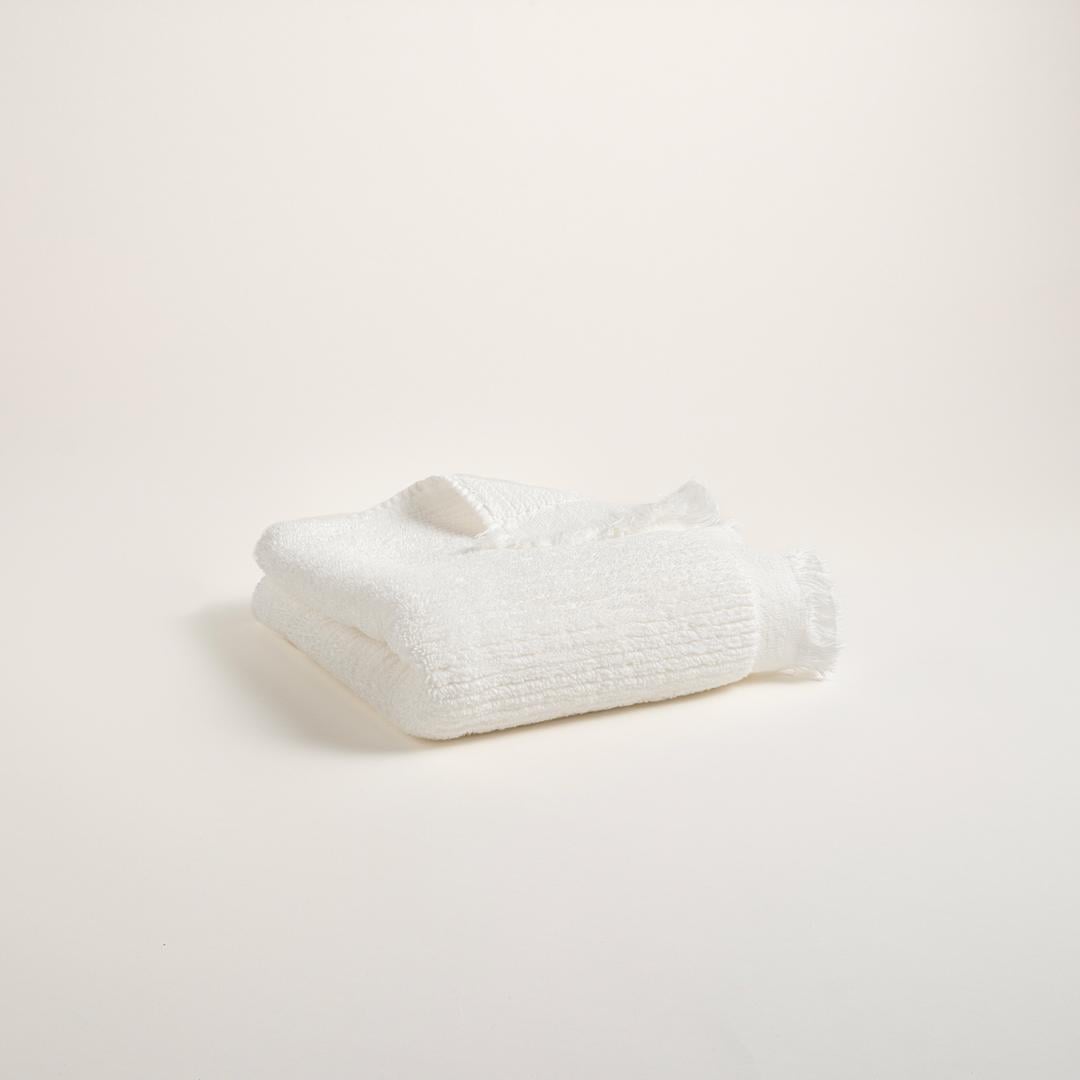 Faro Kenar Saçaklı Pamuk %100 Pamuk Yüz Havlusu 50x90 Cm Ekru