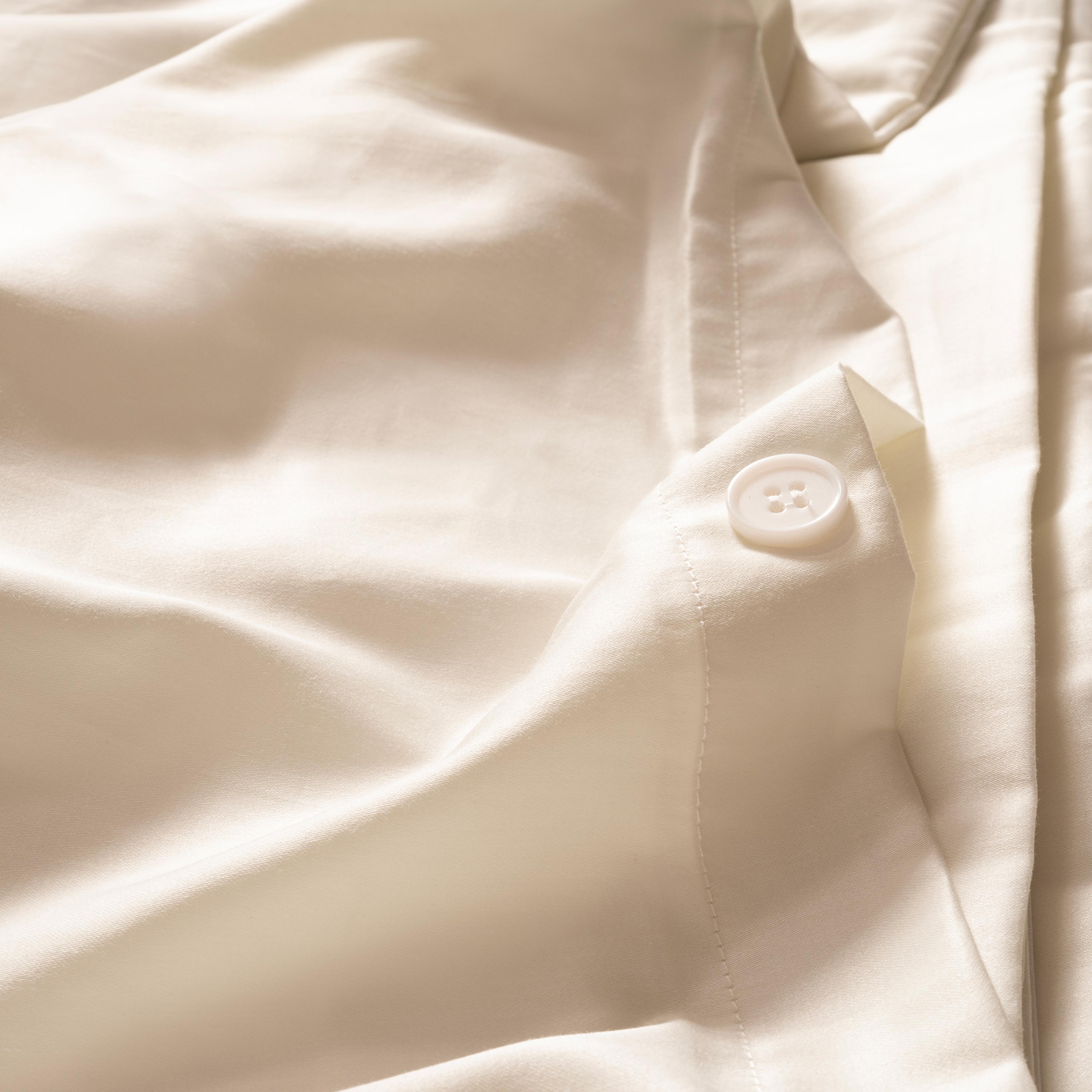 Solıd 300 Tc Çift Kişilik Pamuk Saten %100 Pamuk Saten Nevresim Seti 200x220 Cm Krem