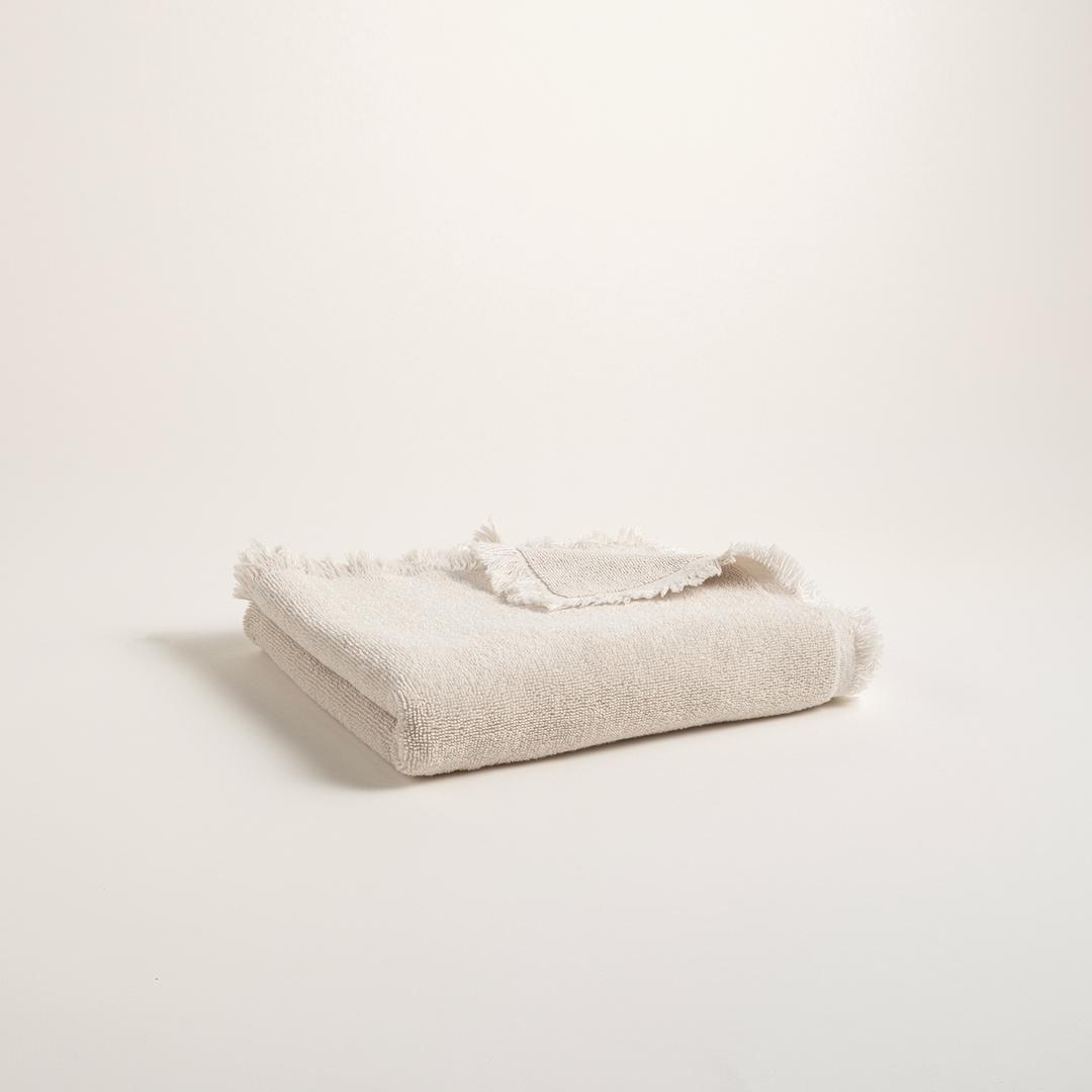 Faro Saçaklı Pamuk %100 Pamuk Yüz Havlusu 50x90 Cm Bej