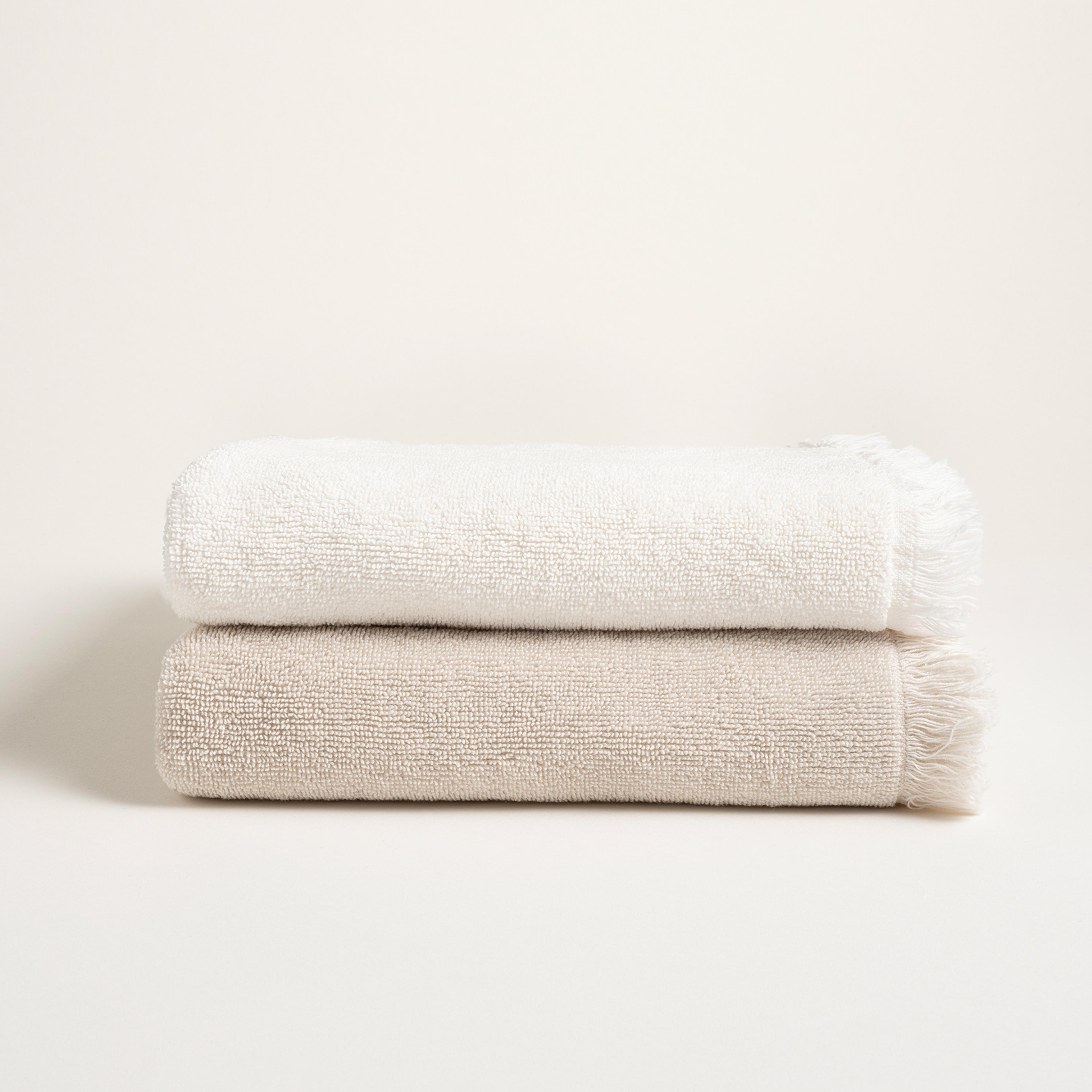 Faro Saçaklı Pamuk %100 Pamuk Yüz Havlusu 50x90 Cm Bej