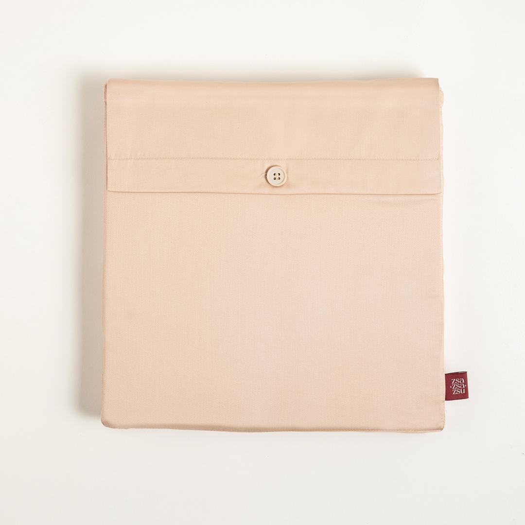 Solıd 300 Tc Çift Kişilik Pamuk Saten %100 Pamuk Saten Nevresim Seti 200x220 Cm Kum Rengı