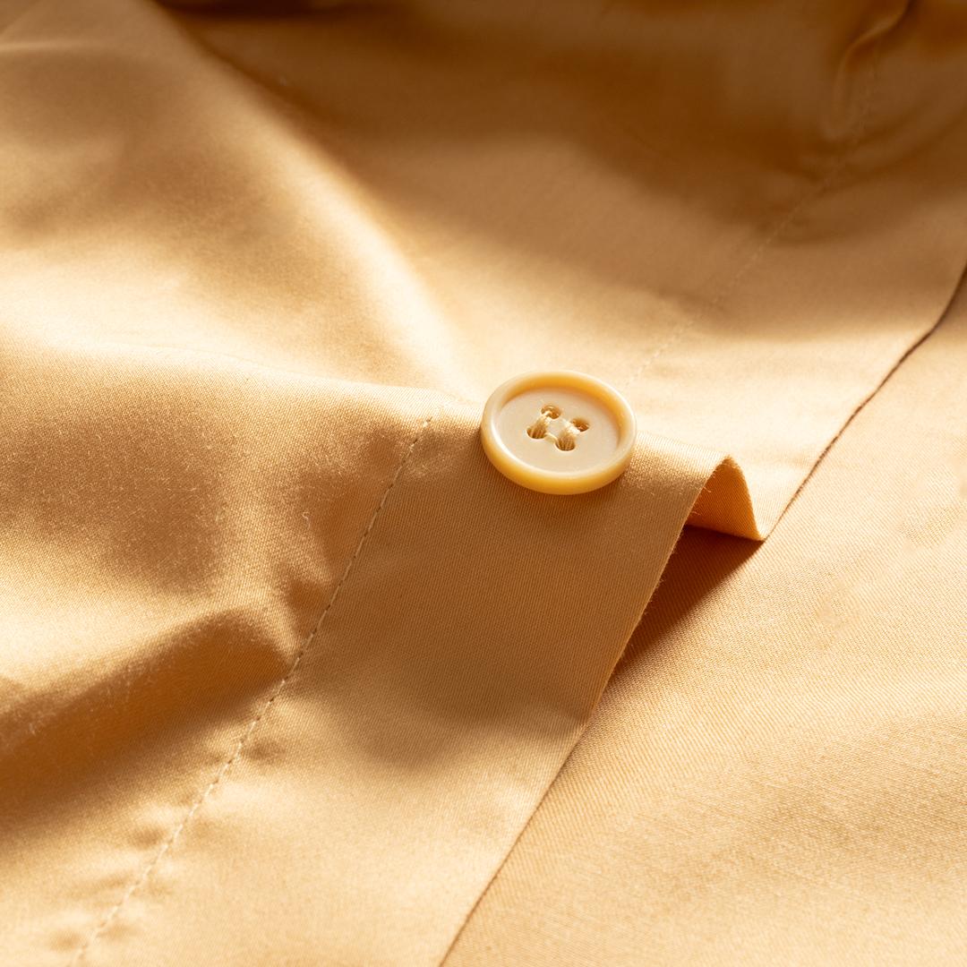 Solıd 300 Tc Kıng Sıze Pamuk %100 Pamuk Saten Nevresim Seti 240x220 Cm Sarı