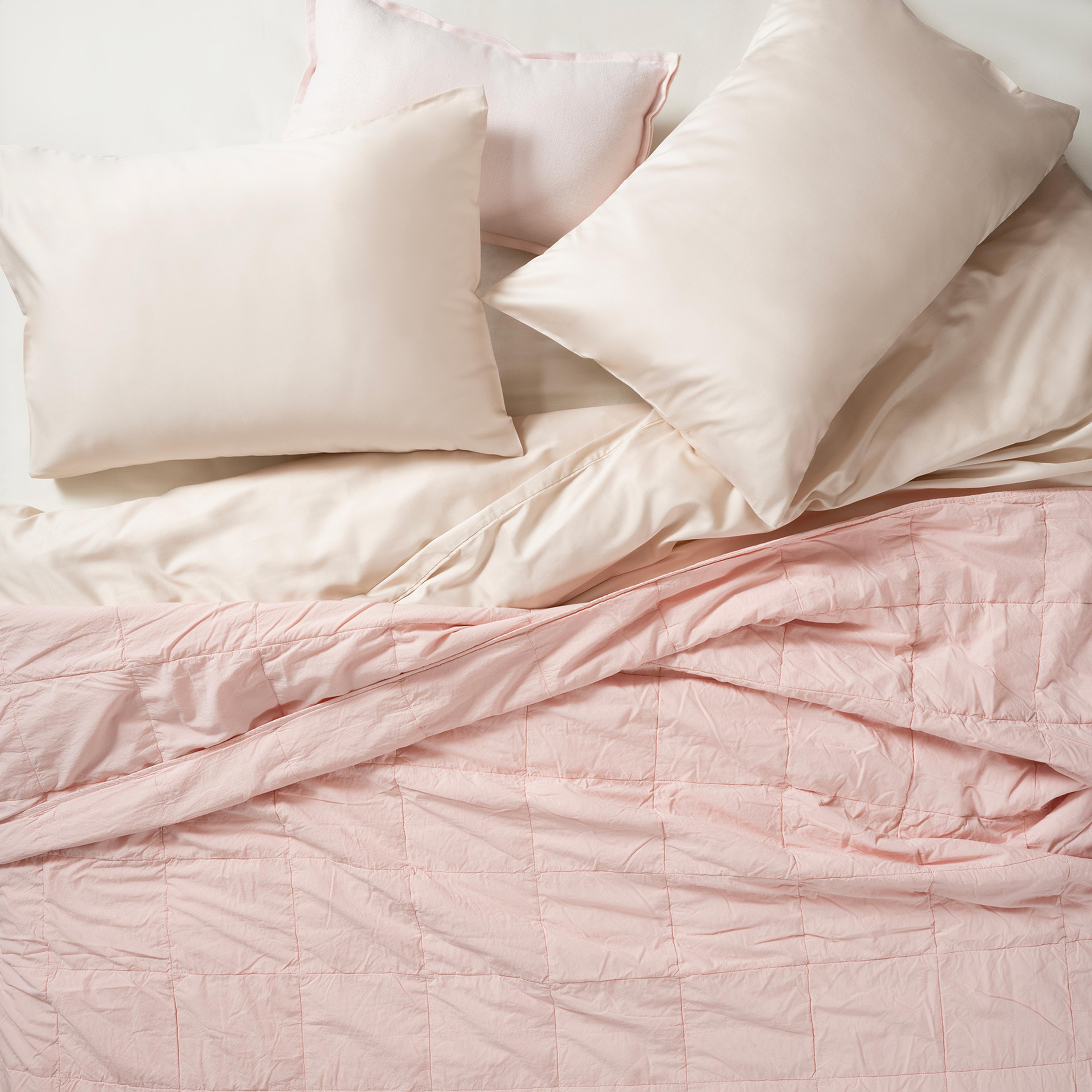 Solıd Kapitoneli Tek Kişilik Pamuk %100 Pamuk Yatak Örtüsü 160x220 Cm Pembe