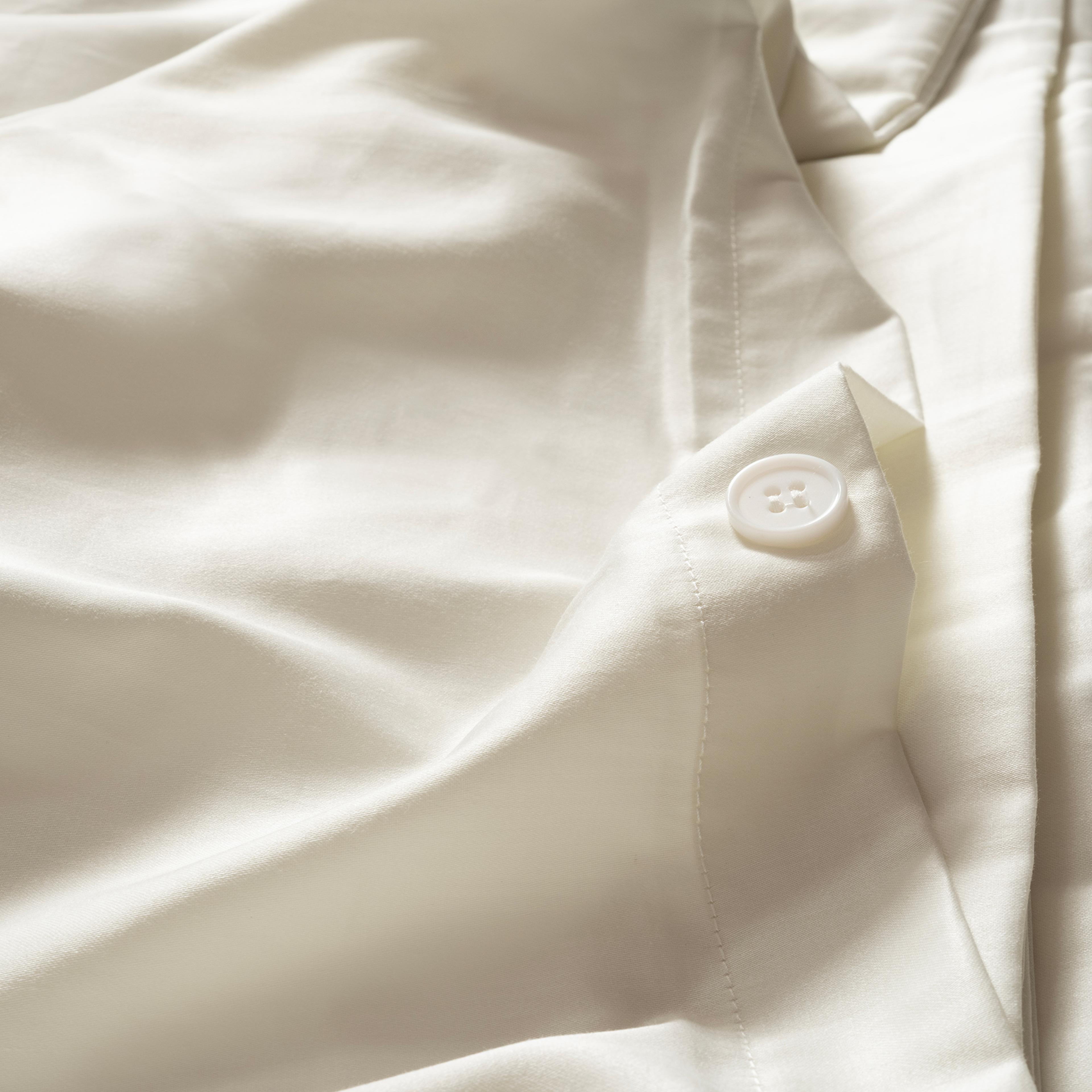 Solıd 300 Tc Kıng Sıze Pamuk %100 Pamuk Saten Nevresim Seti 240x220 Cm Ekru