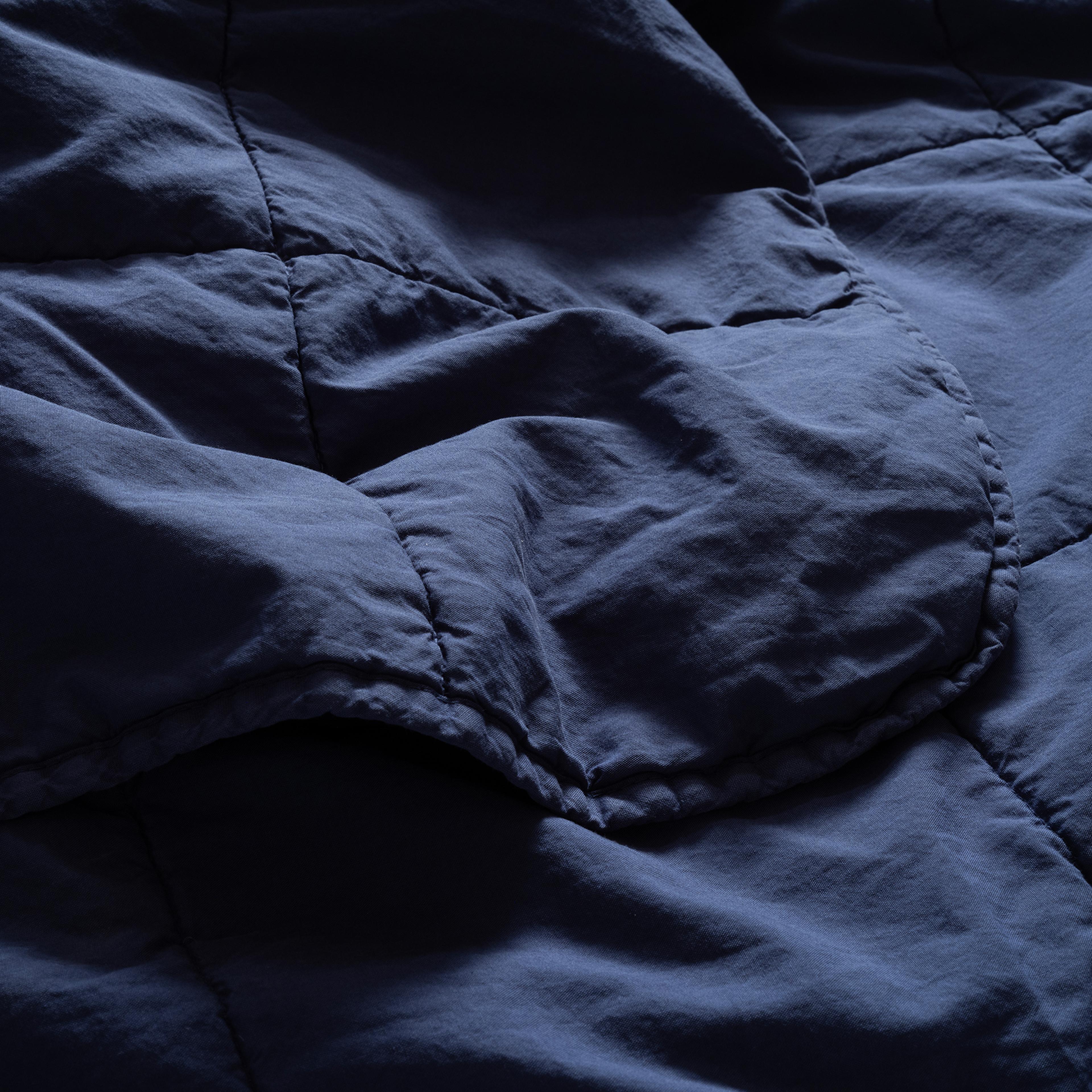 Solıd Kapitoneli Tek Kişilik Pamuk %100 Pamuk Yatak Örtüsü 160x220 Cm Lacivert