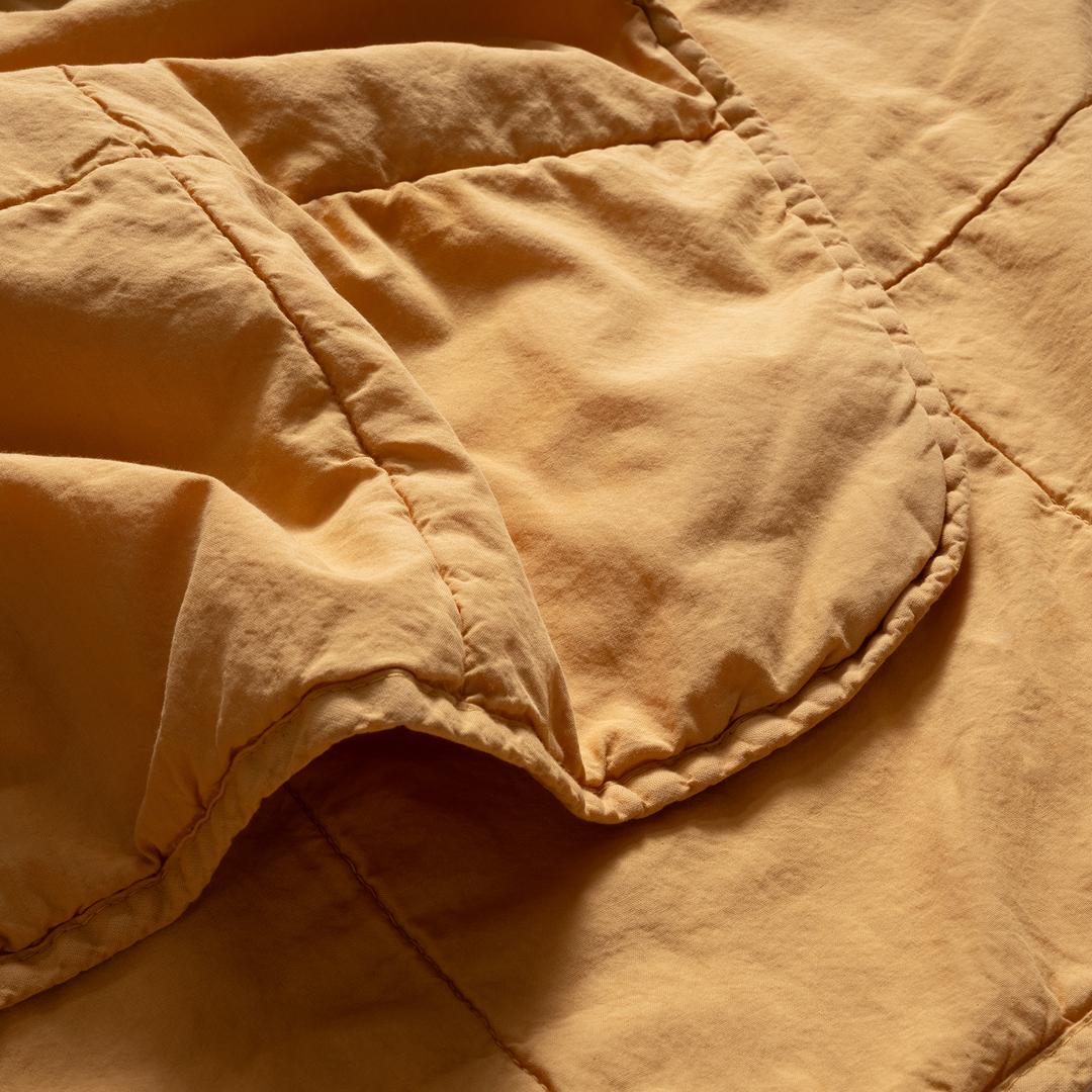 Solıd Kapitoneli Çift Kişilik Pamuk %100 Pamuk Yatak Örtüsü 240x260 Cm Sarı