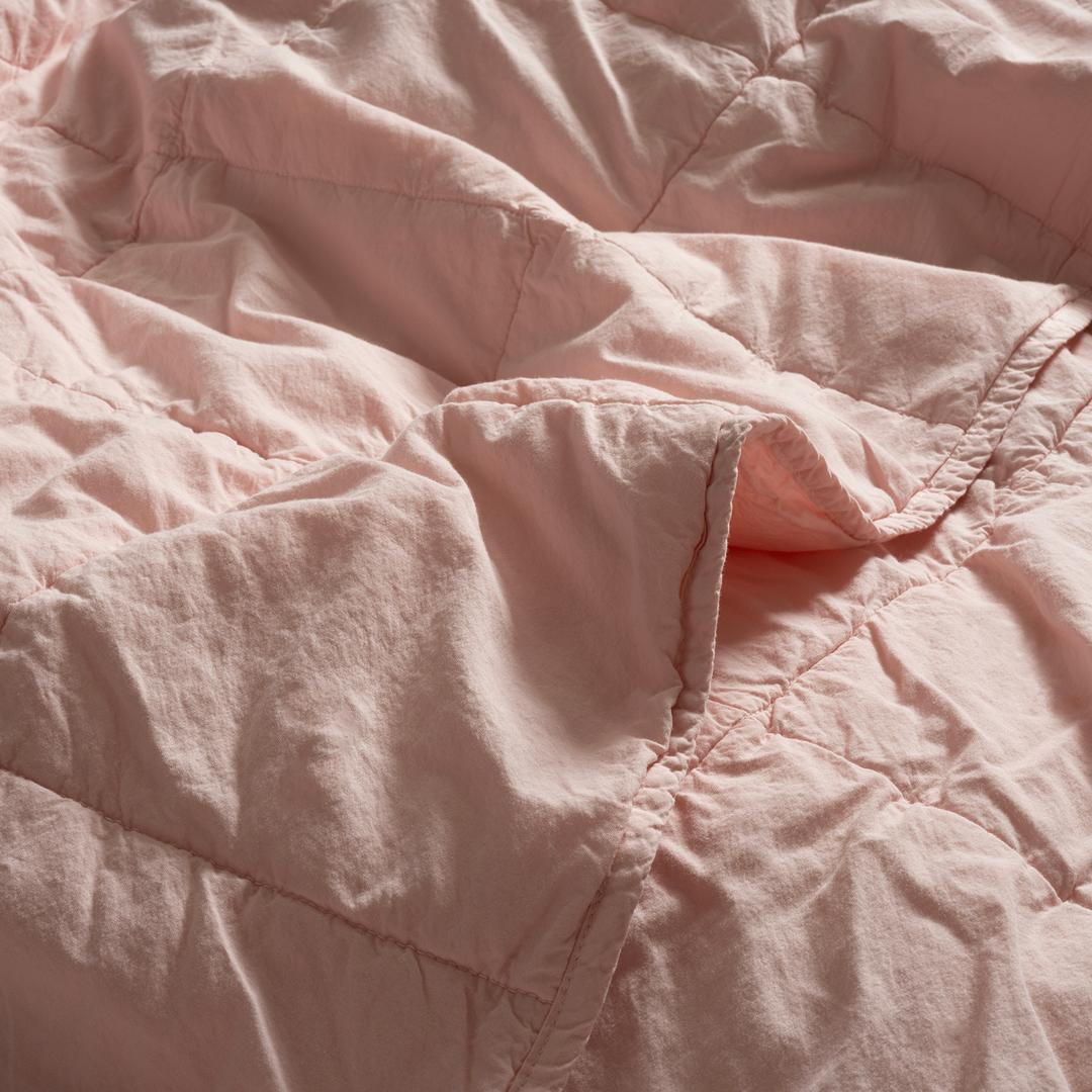 Solıd Kapitoneli Çift Kişilik Pamuk %100 Pamuk Yatak Örtüsü 240x260 Cm Pembe