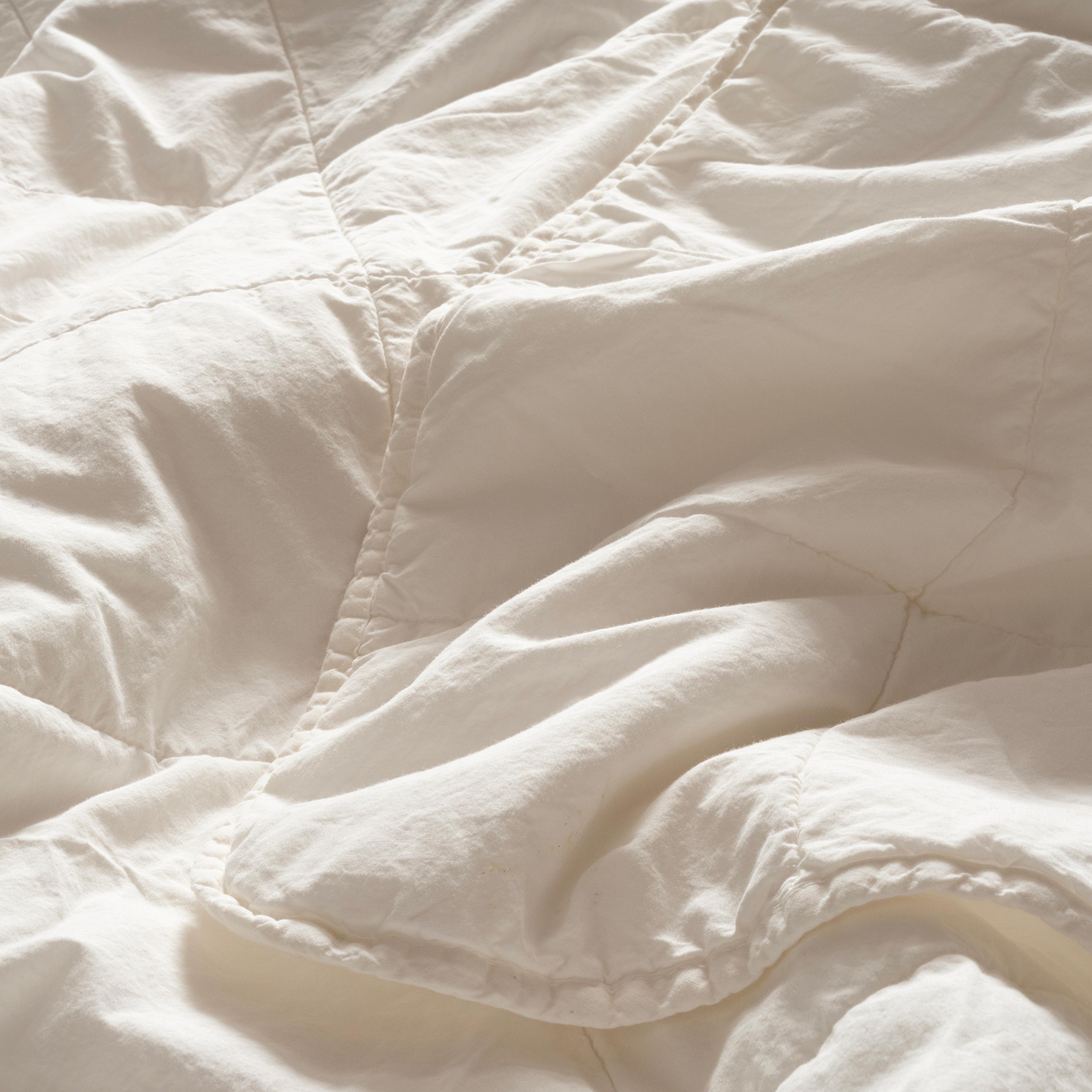 Solıd Kapitoneli Çift Kişilik Pamuk %100 Pamuk Yatak Örtüsü 240x260 Cm Ekru