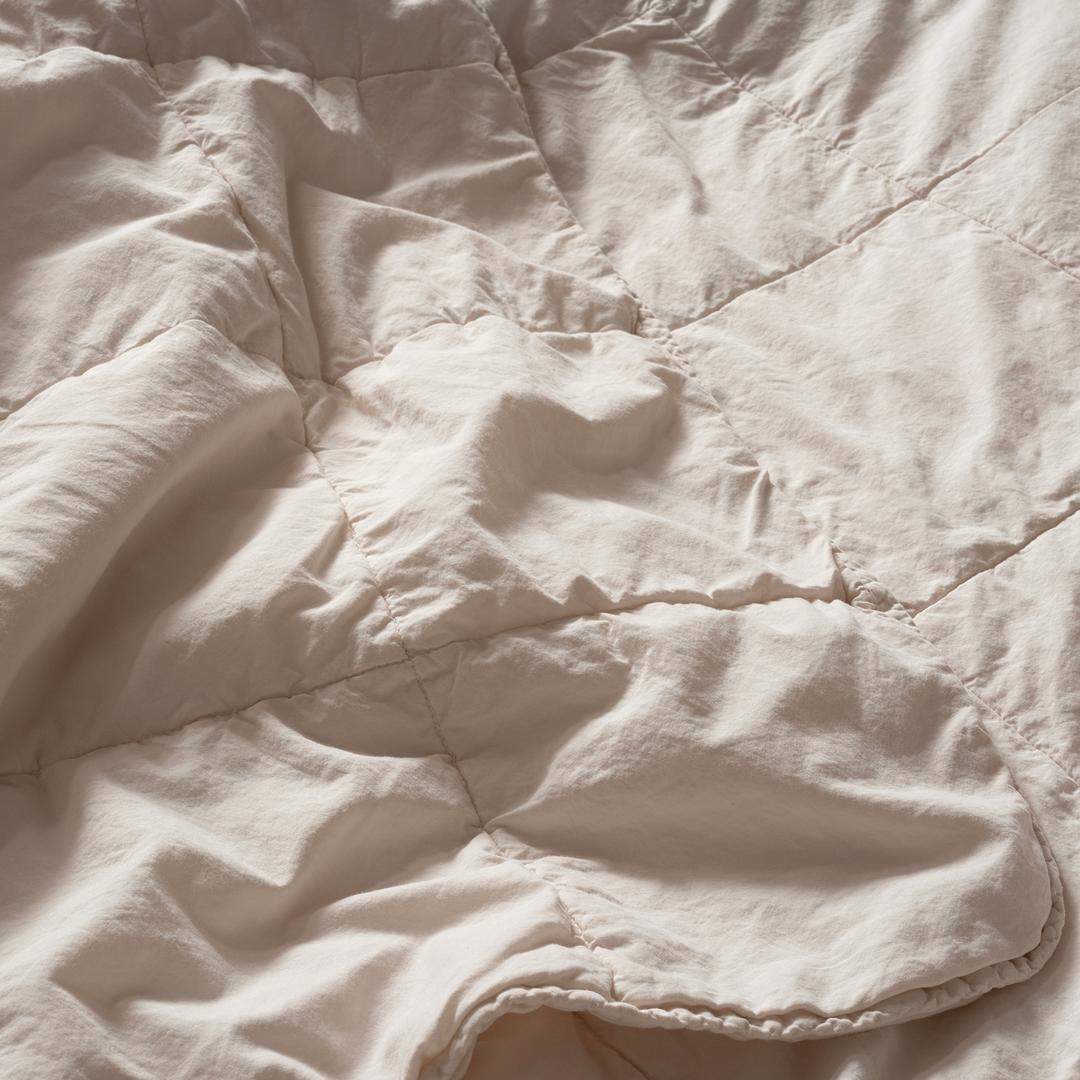 Solıd Kapitoneli Çift Kişilik Pamuk %100 Pamuk Yatak Örtüsü 240x260 Cm Krem