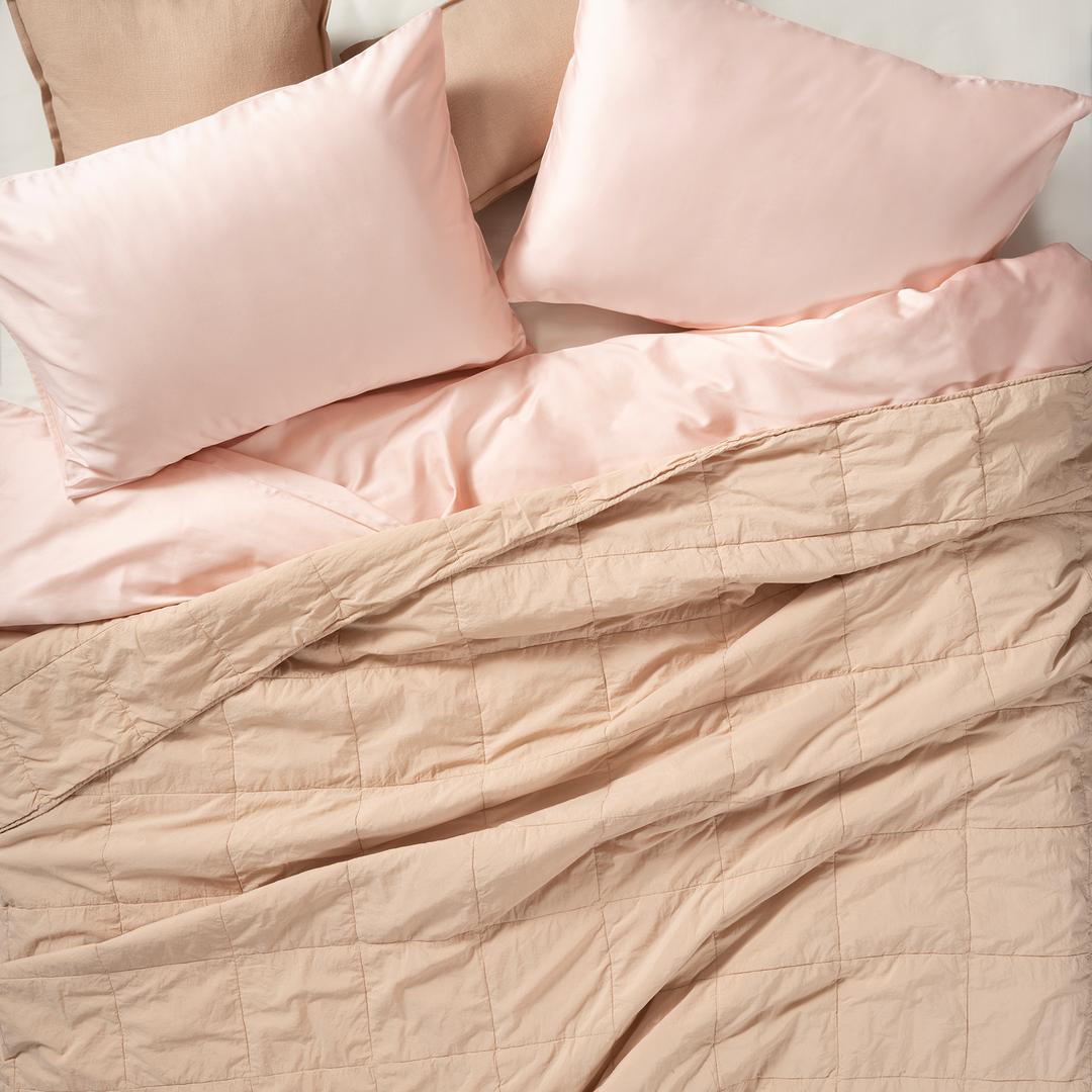 Solıd Kapitoneli Çift Kişilik Pamuk %100 Pamuk Yatak Örtüsü 240x260 Cm Kum Rengı