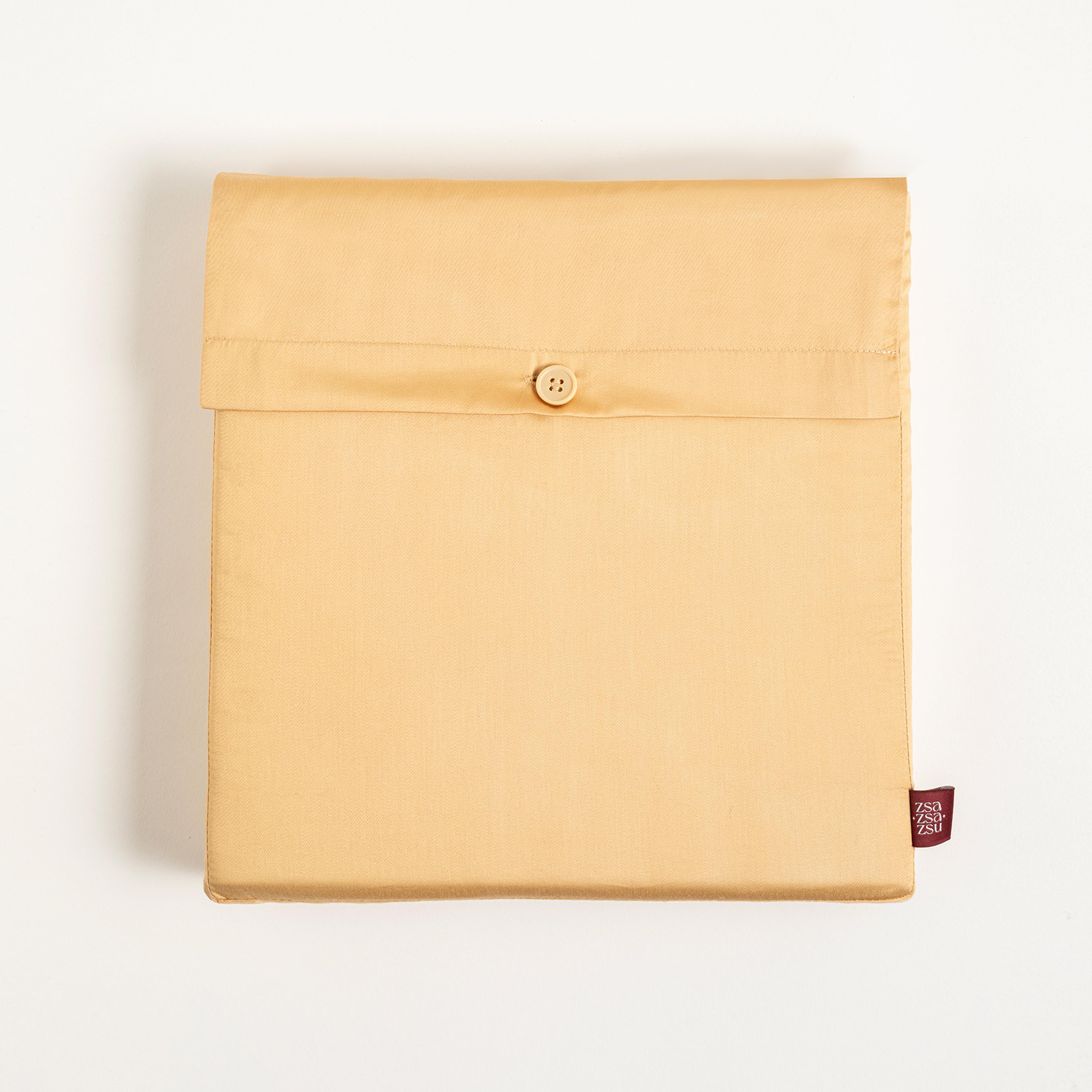 Solıd 300 Tc E.kıng Sıze Pamuk Saten %100 Pamuk Saten Nevresim Seti 260x220 Cm Sarı