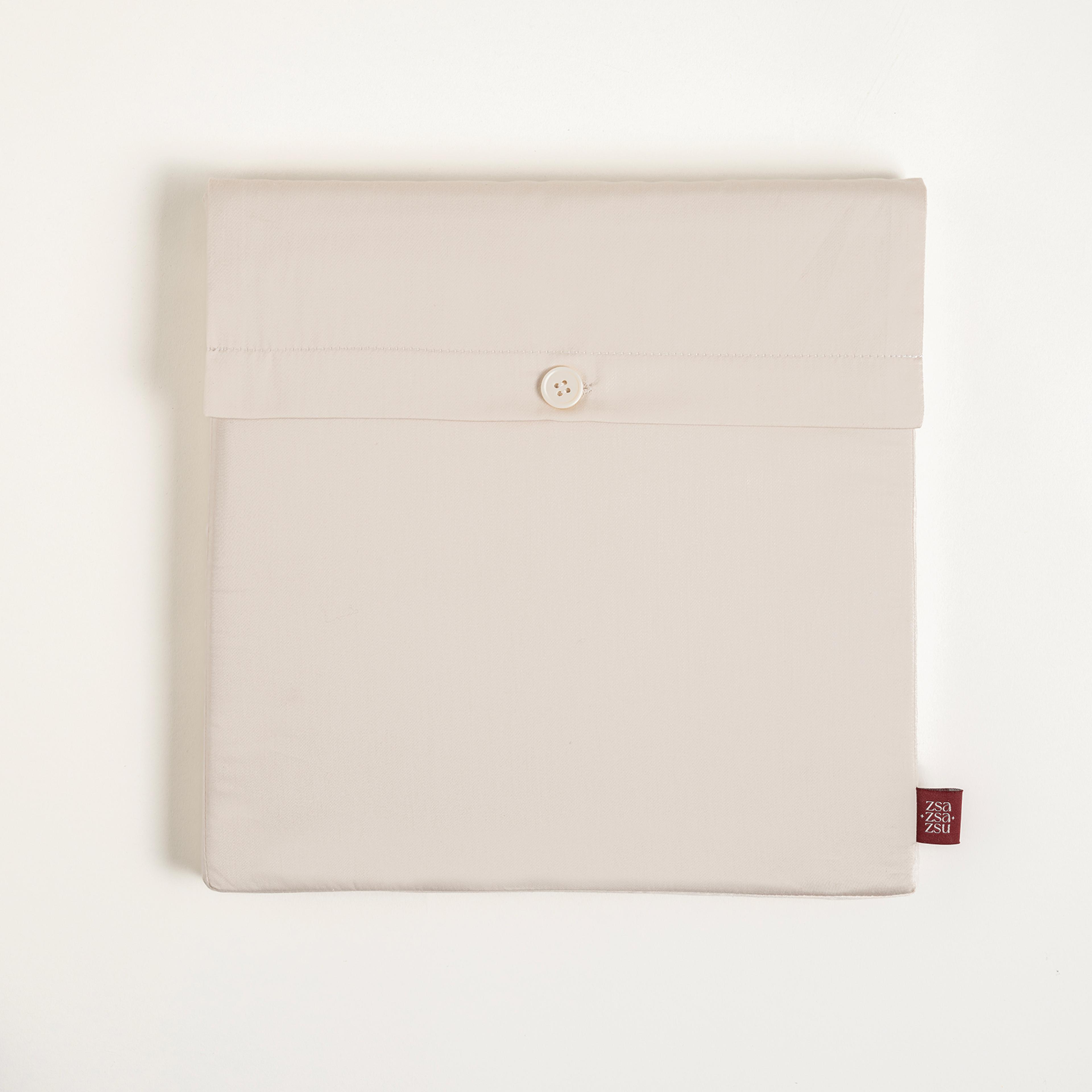 Solıd 300 Tc E.kıng Sıze Pamuk Saten %100 Pamuk Saten Nevresim Seti 260x220 Cm Krem