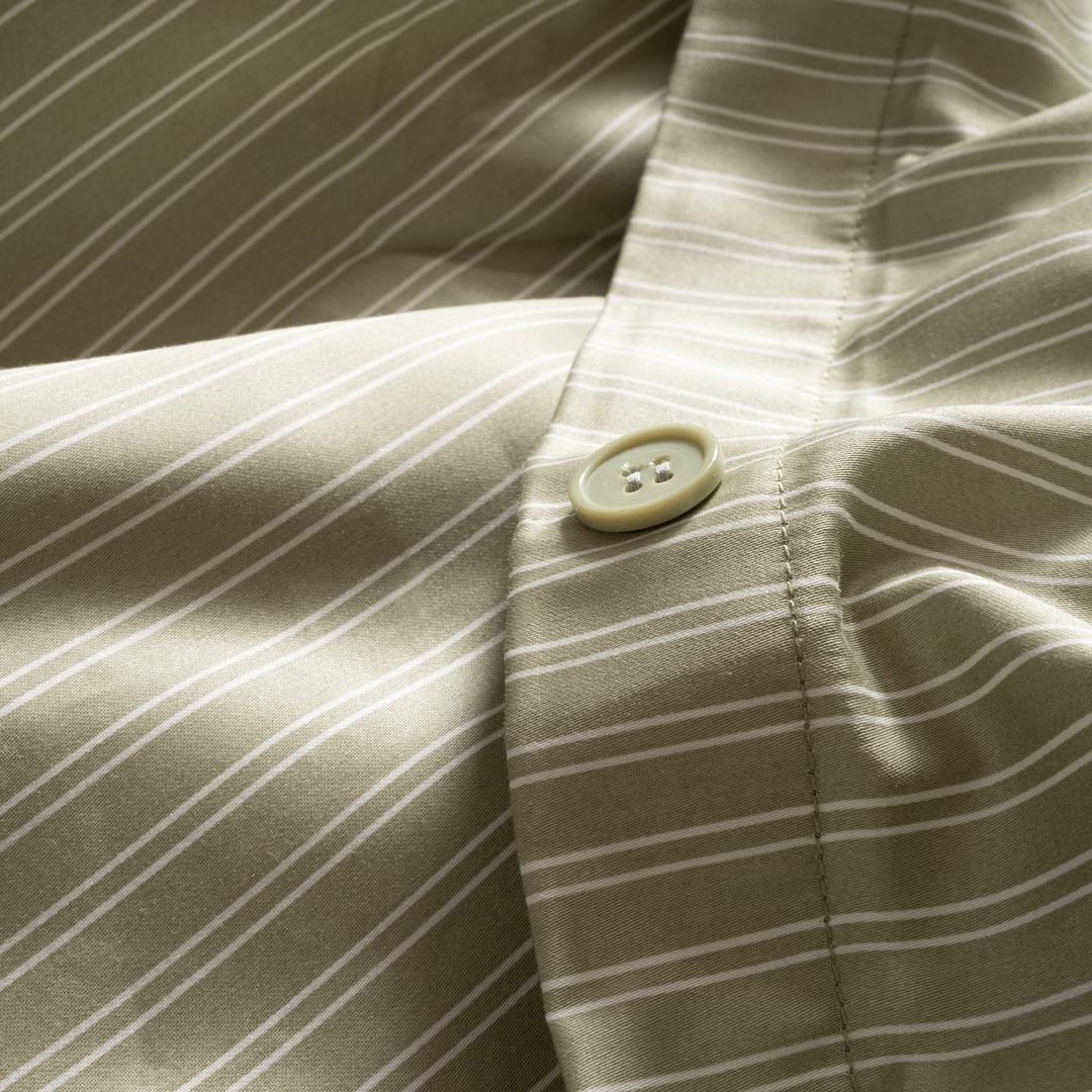 Solıd 300 Tc Çizgili Tek Kişilik Cam %100 Pamuk Saten Nevresim Seti 160x220 Cm Yeşil