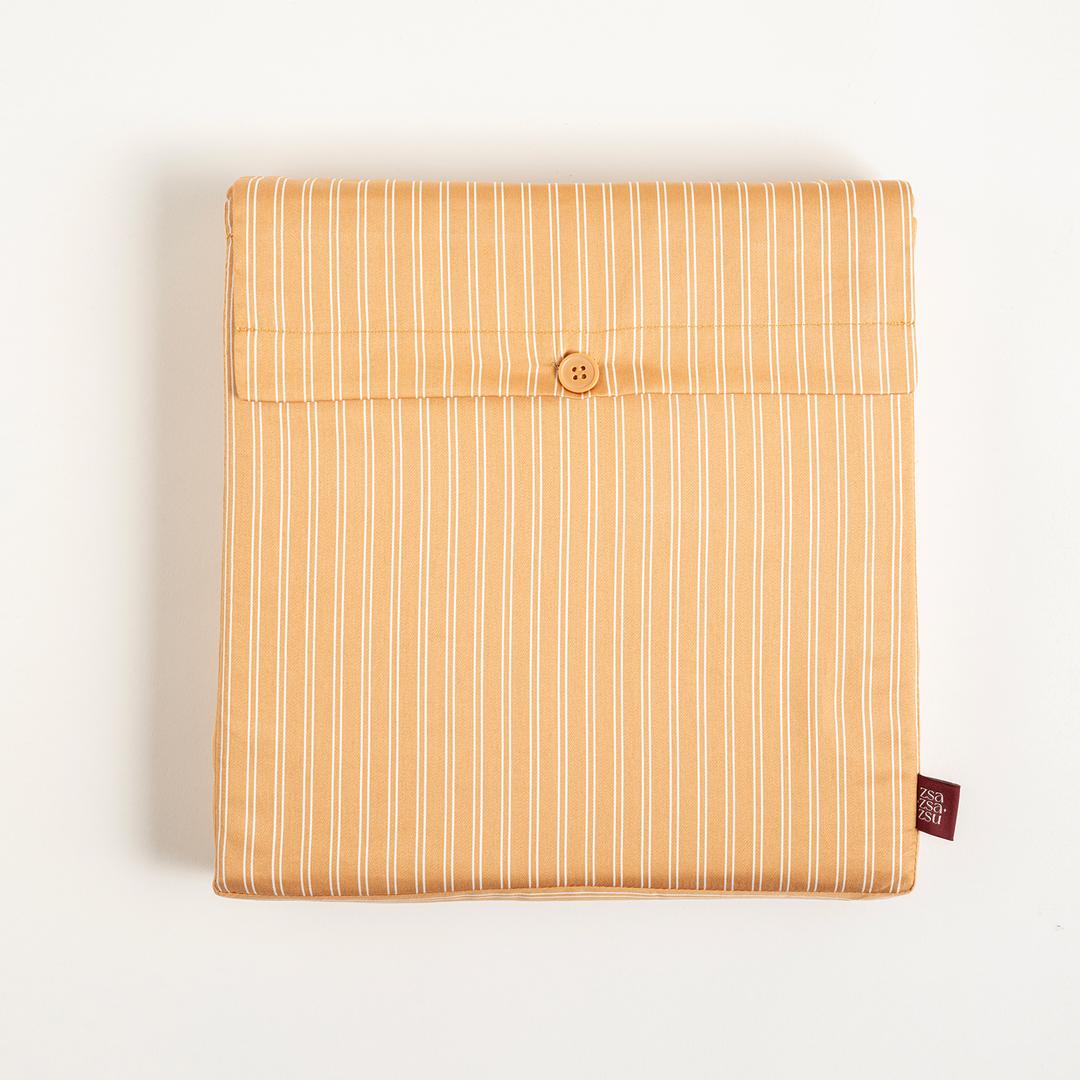 Solıd 300 Tc Çizgili E.kıng Sıze Pamuk Saten %100 Pamuk Saten Nevresim Seti 260x220 Cm Tarçın