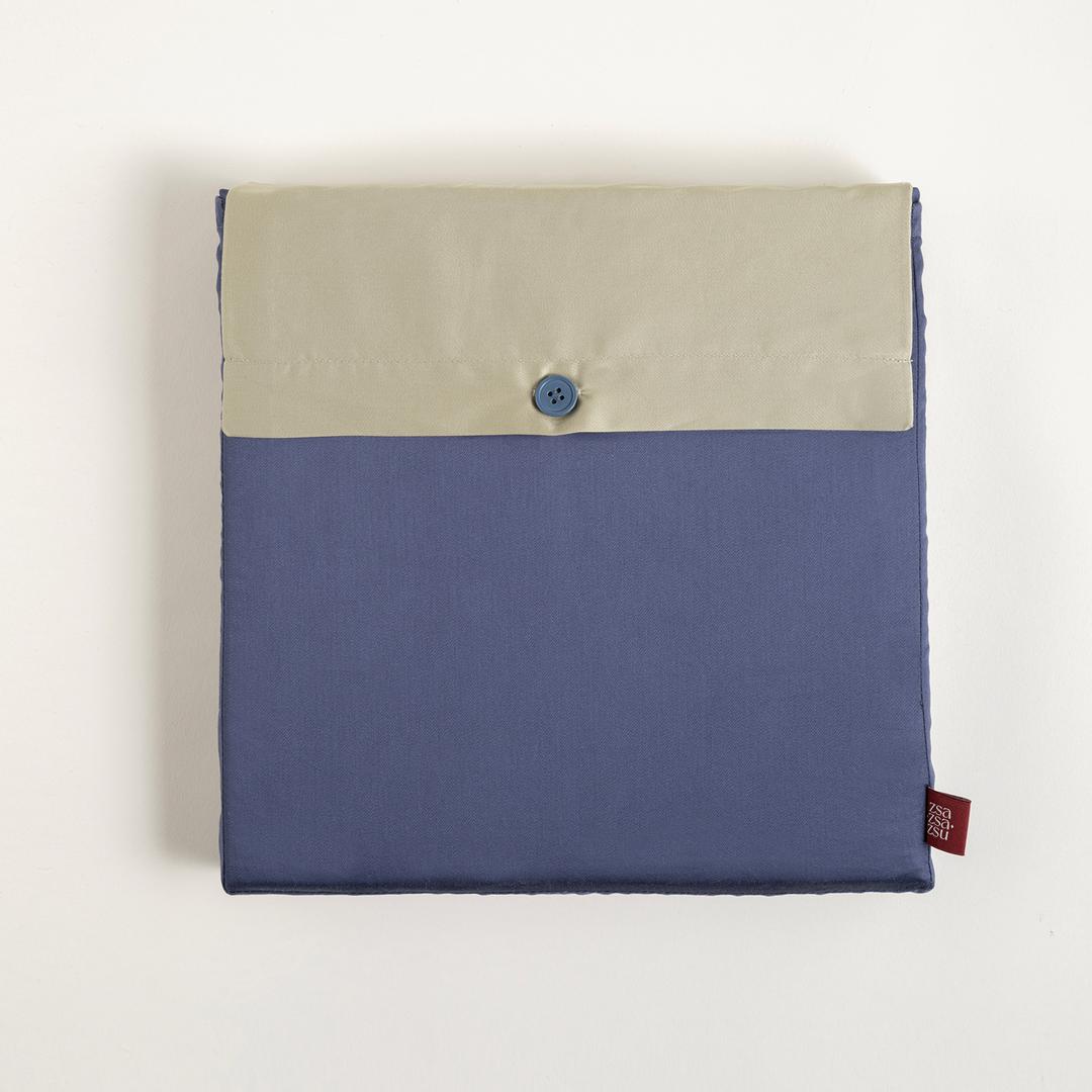 Solıd 300 Tc Çift Taraflı Çift Kişilik Pamuk Saten %100 Pamuk Saten Nevresim Seti 200x220 Cm Lacıvert - Yeşil