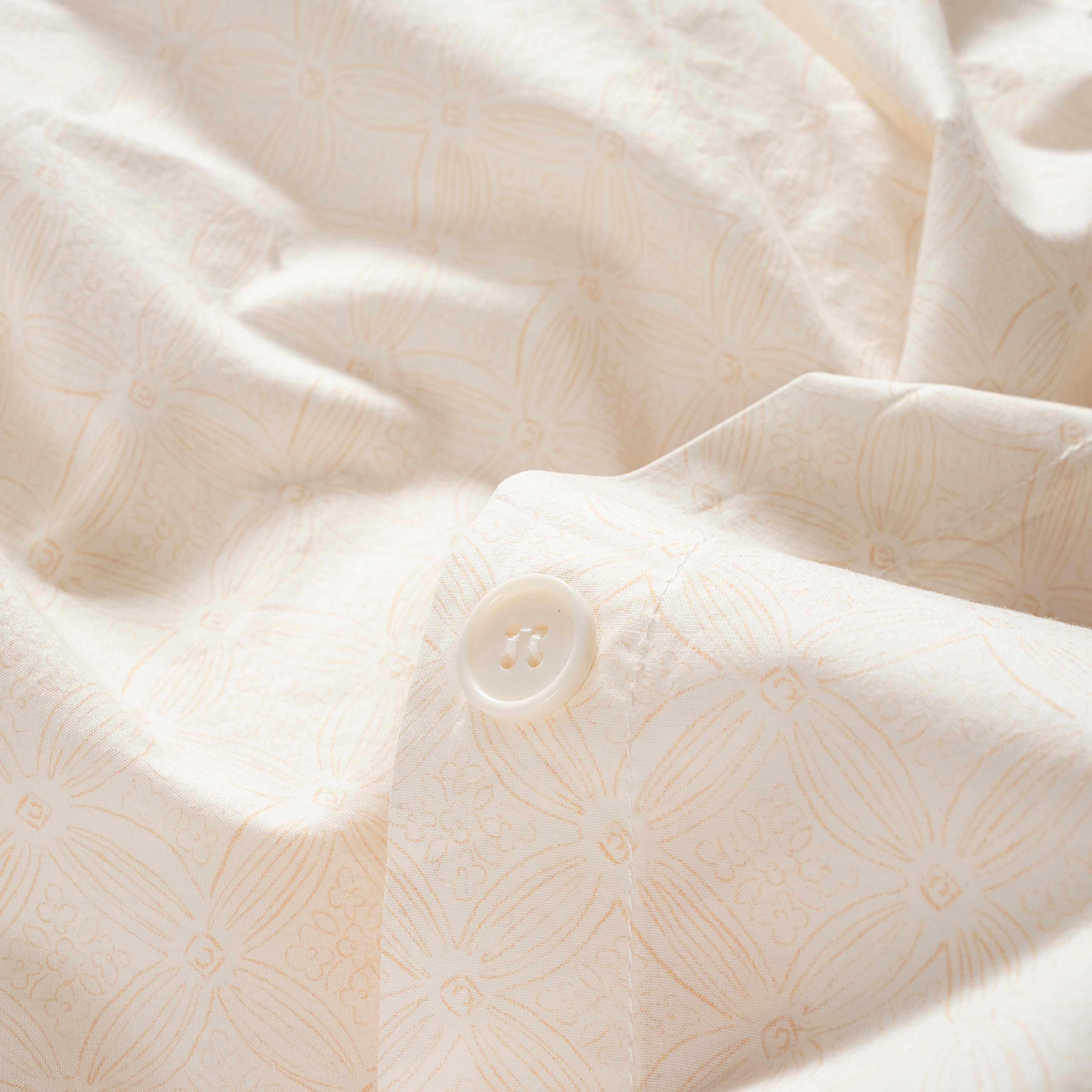 Lahor Yıkamalı 200 Tc Percale Çift Kişilik Pamuk %100 Pamuk Nevresim Seti 200x220 Cm Ekru