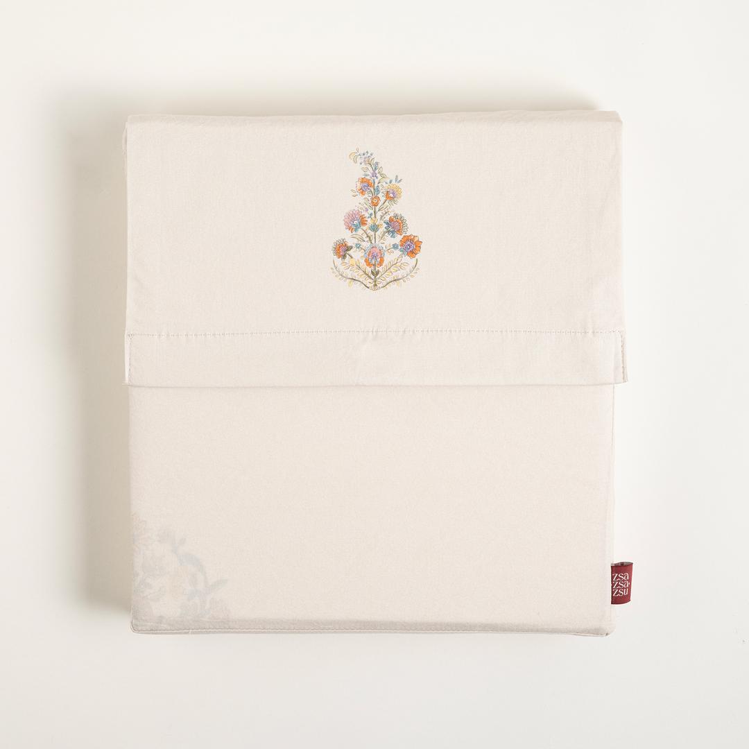 Lahor Yıkamalı 200 Tc Percale Çift Kişilik Pamuk %100 Pamuk Nevresim Seti 200x220 Cm Ekru