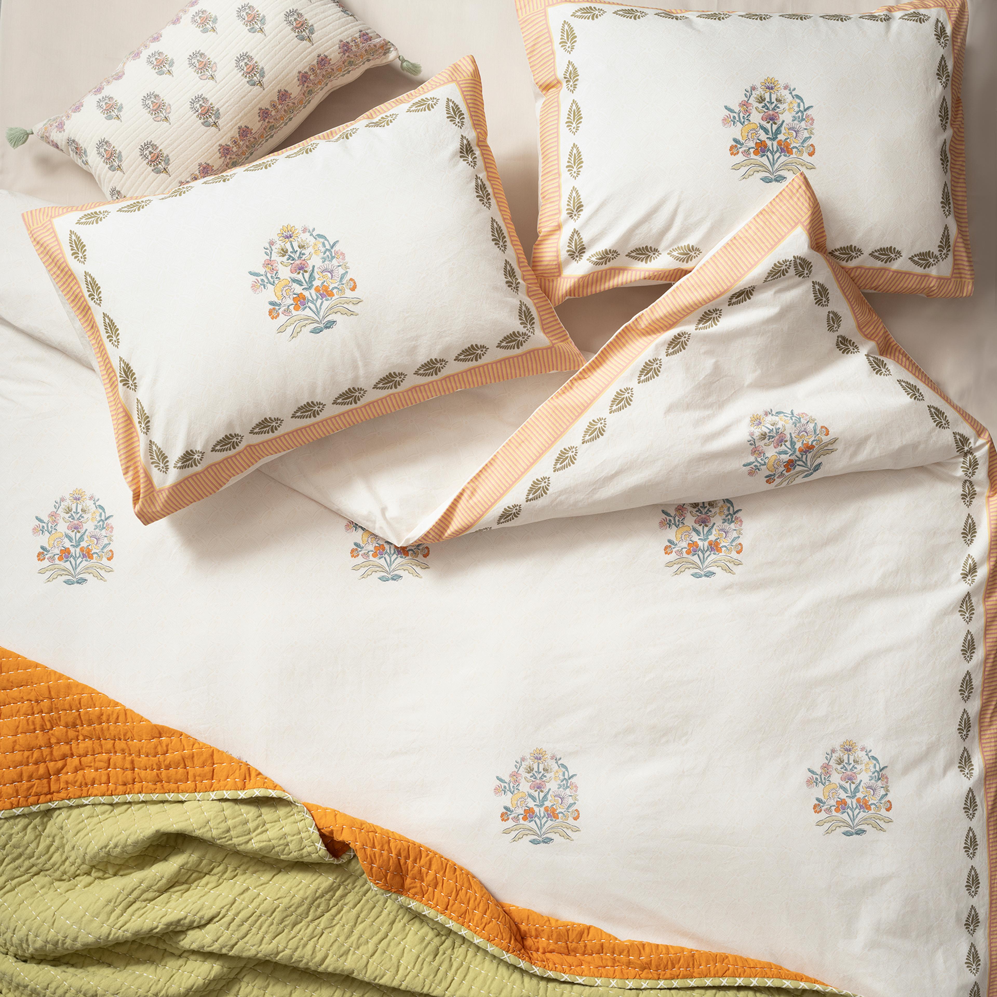 Lahor Yıkamalı 200 Tc Percale Çift Kişilik Pamuk %100 Pamuk Nevresim Seti 200x220 Cm Ekru