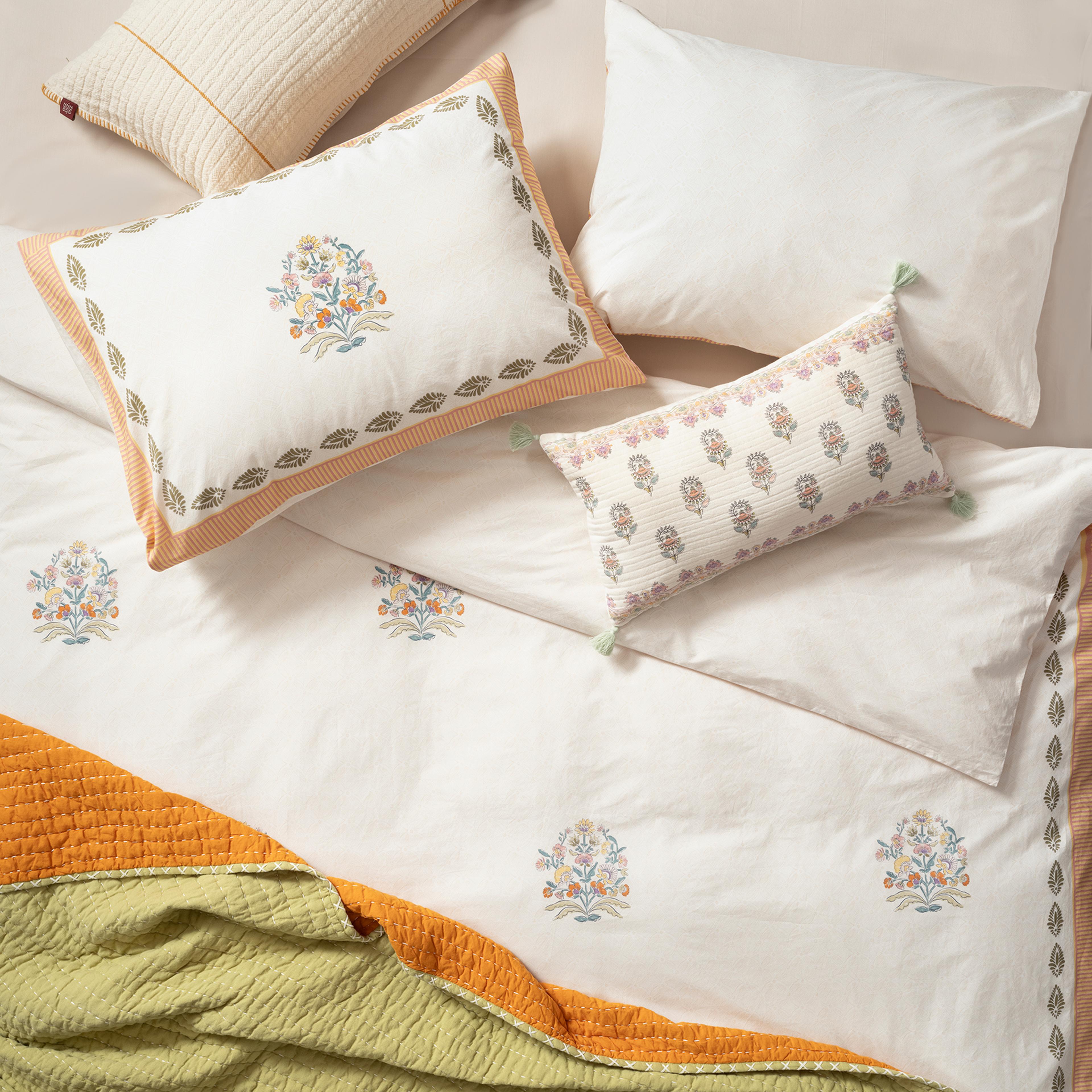 Lahor Yıkamalı 200 Tc Percale E.kıng Sıze Pamuk %100 Pamuk Nevresim Seti 260x220 Cm Ekru