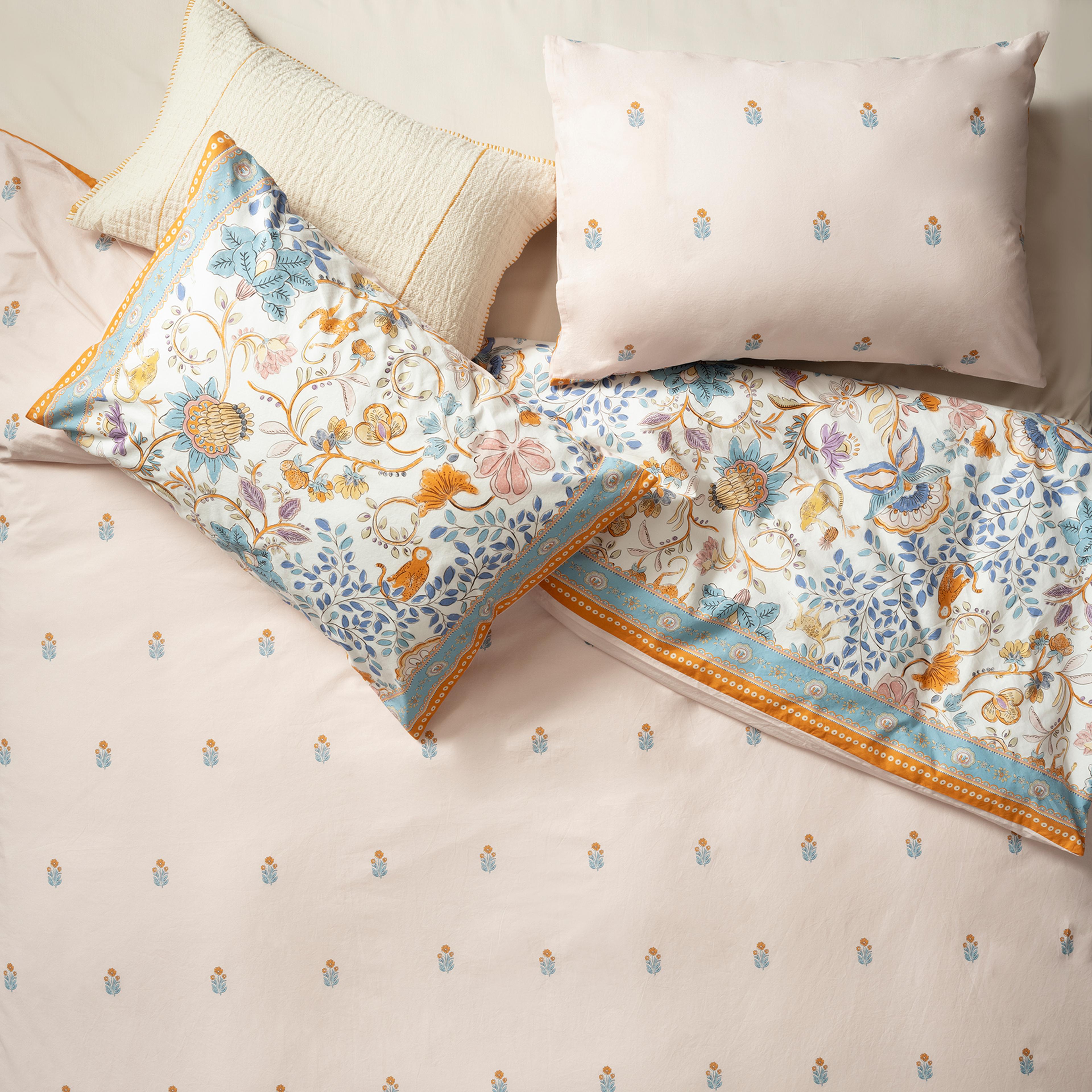 Lahor Yıkamalı 200 Tc Percale Çift Kişilik Pamuk %100 Pamuk Nevresim Seti 200x220 Cm Renkli