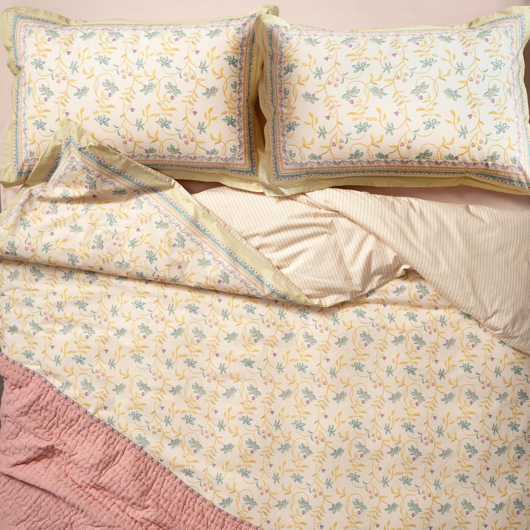 Lahor Yıkamalı 200 Tc Percale Çift Kişilik Pamuk %100 Pamuk Nevresim Seti 200x220 Cm Bej