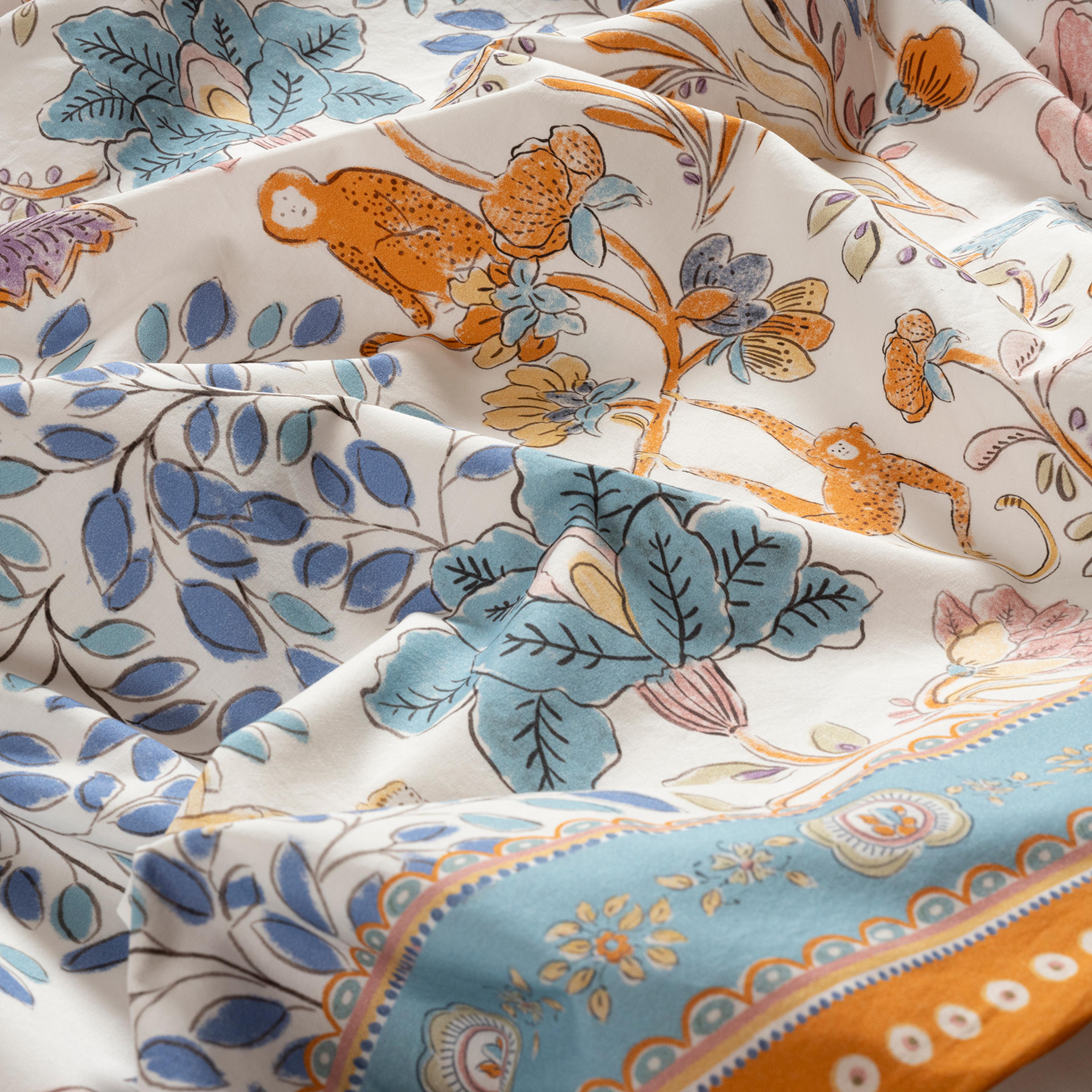 Lahor Yıkamalı 200 Tc Percale E.kıng Sıze Pamuk %100 Pamuk Nevresim Seti 260x220 Cm Renkli