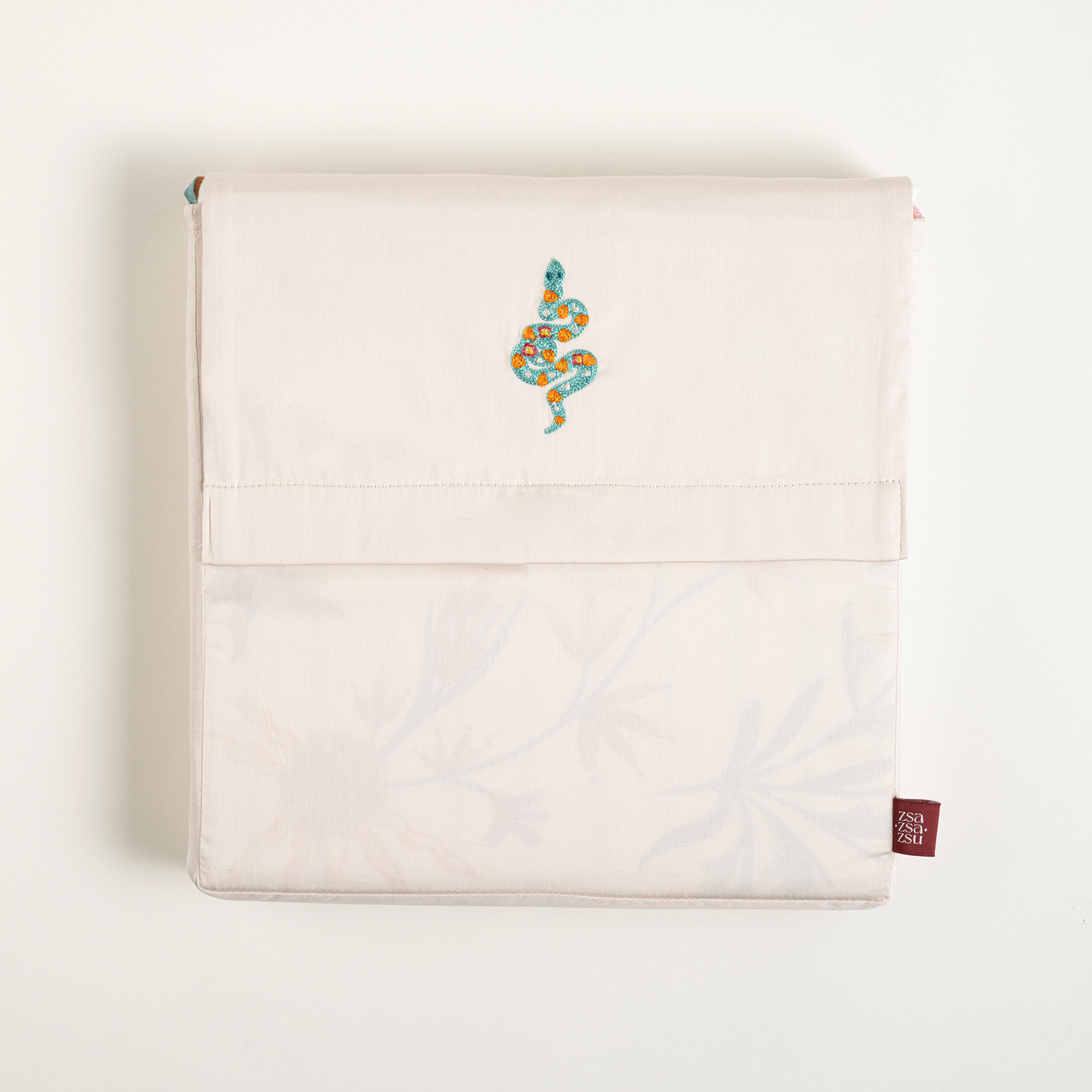 Lahor Nakışlı Baskılı 300 Tc Saten Çift Kişilik Pamuk Saten %100 Pamuk Nevresim Seti 200x220 Cm Renkli