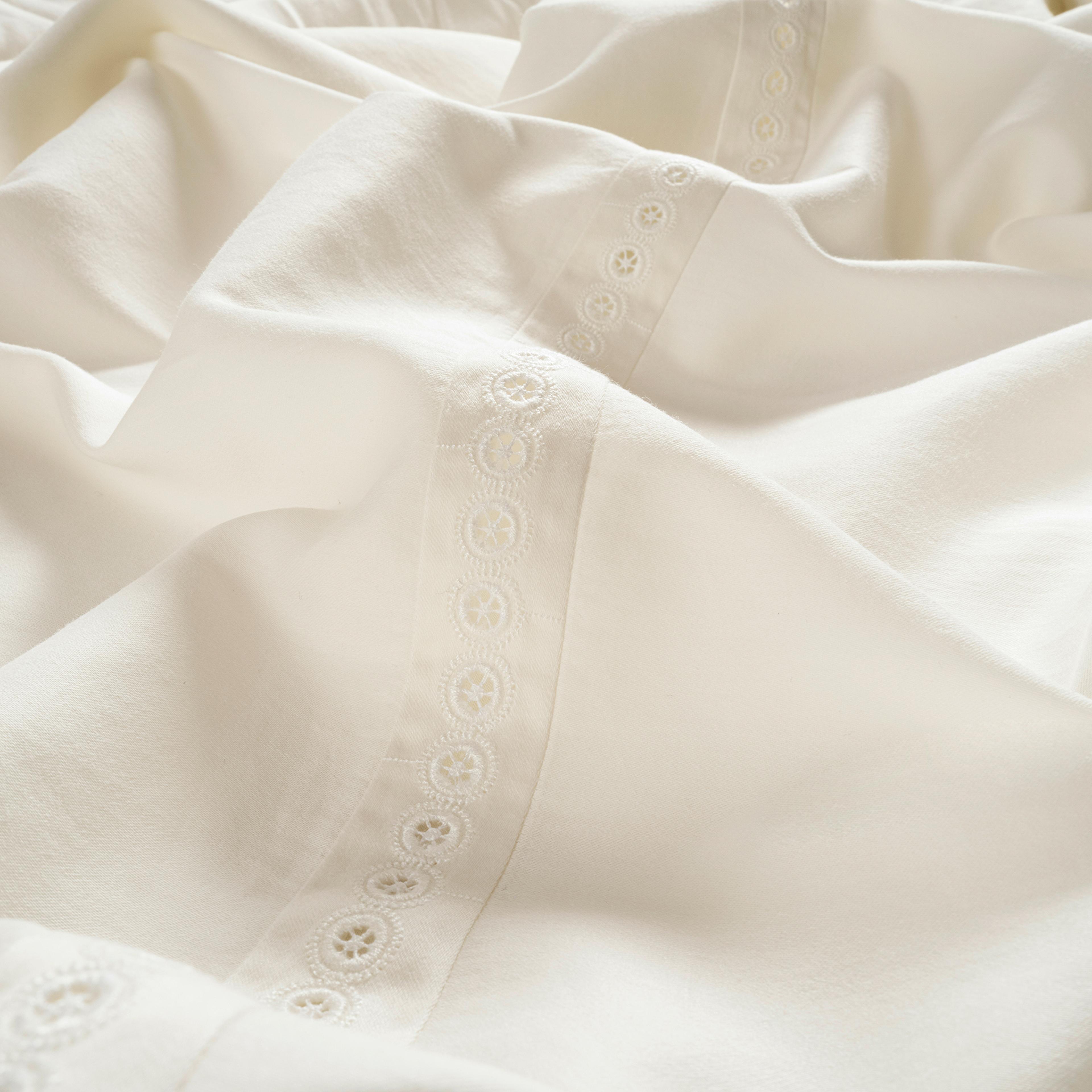 Mıno Ekru Çift Kişilik Pamuk Saten Nevresim Seti