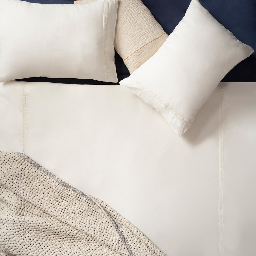 Mıno Ekru E.kıng Sıze Pamuk Saten Nevresim Seti