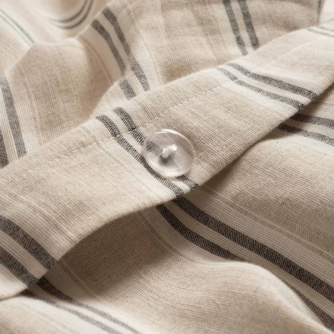 Braga Pamuk Keten Kıng Sıze Pamuk Keten Pamuk Keten Nevresim Seti 240x220 Cm Natural - Grı