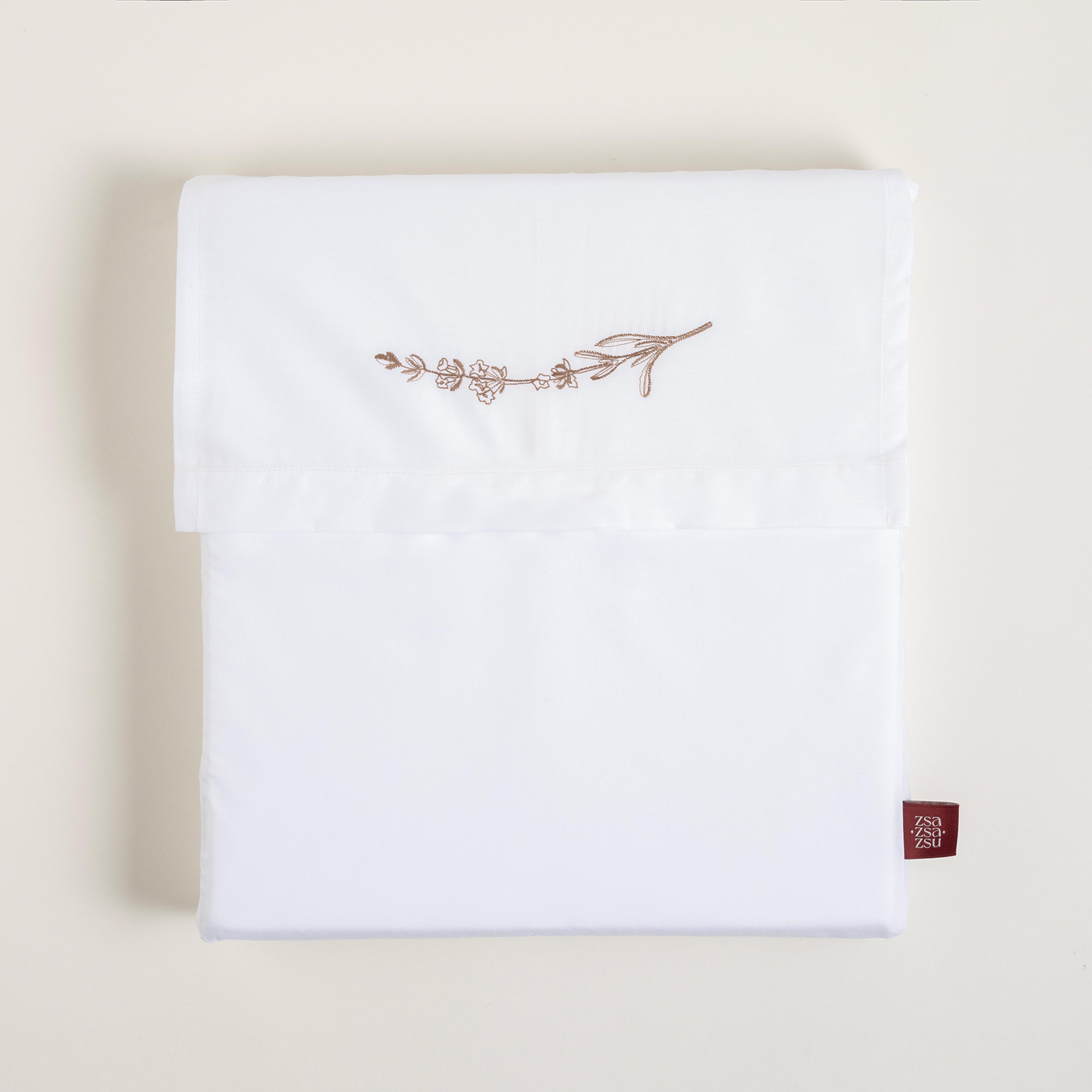 Braga Nakışlı Çift Kişilik Lyocell Pamuk Lyocell Nevresim Seti 200x220 Cm Ekru