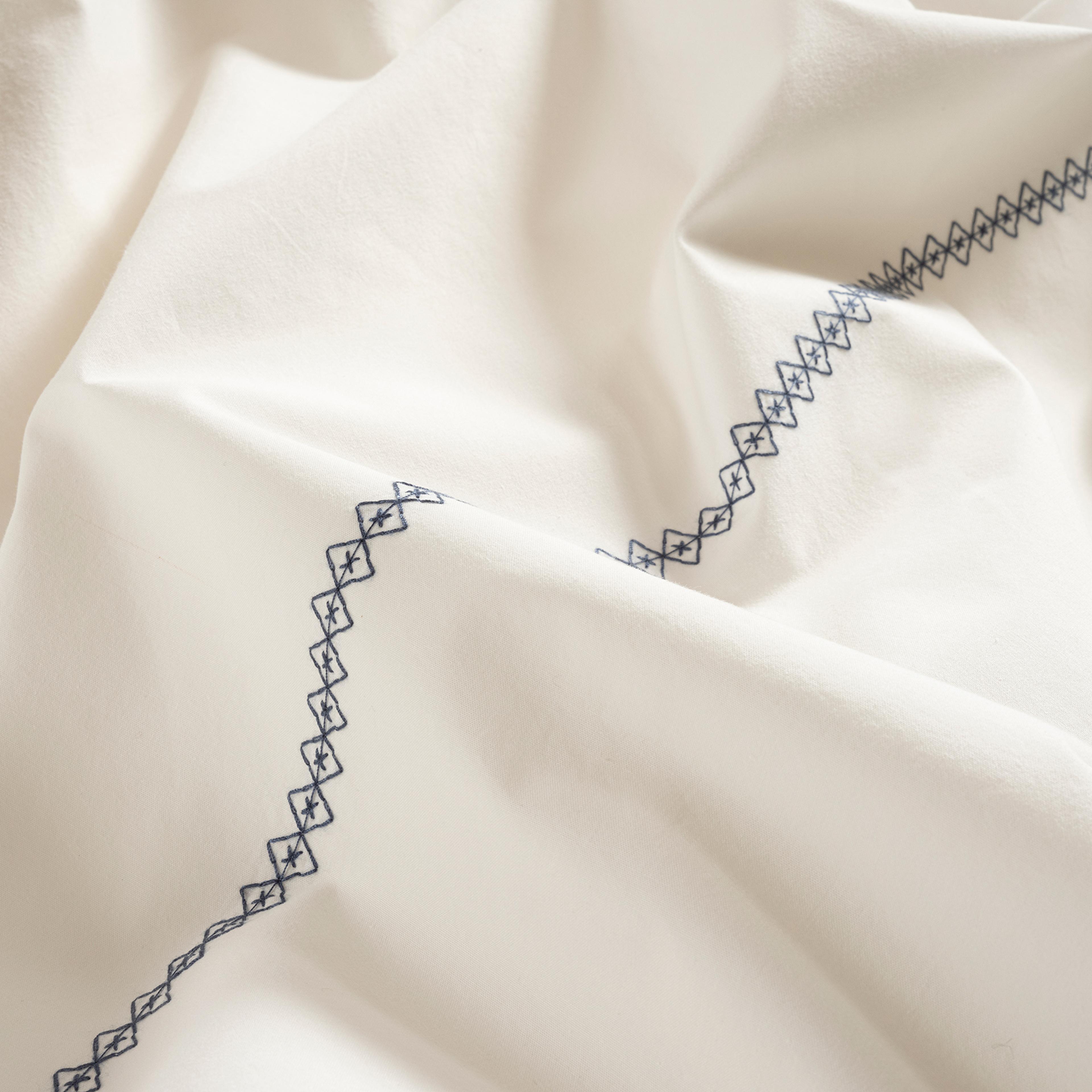 Braga Nakışlı 200 Tc Percale Tek Kişilik Pamuk %100 Pamuk Nevresim Seti 160x220 Cm Ekru