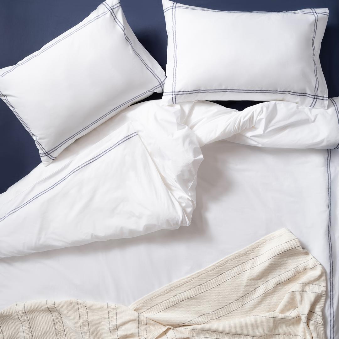 Brıto Nakışlı 200 Tc Percale Pamuk %100 Pamuk Nevresim Seti 240x220 Cm Beyaz