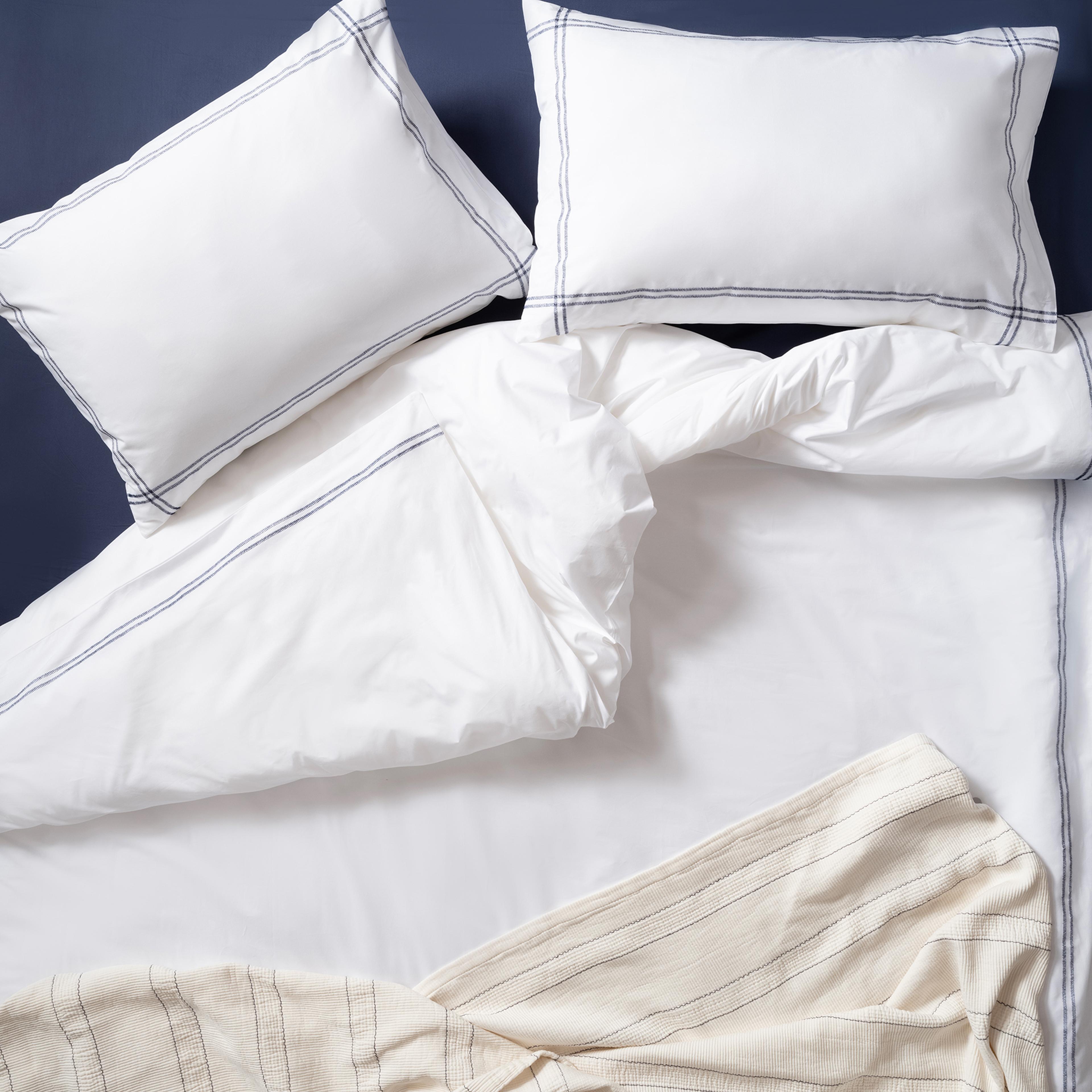 Brıto Nakışlı 200 Tc Percale Pamuk %100 Pamuk Nevresim Seti 260x220 Cm Beyaz