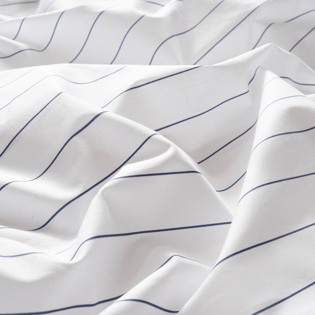 Brıto Baskılı 200 Tc Percale Pamuk %100 Pamuk Nevresim Seti 200x220 Cm Beyaz - Lacıvert