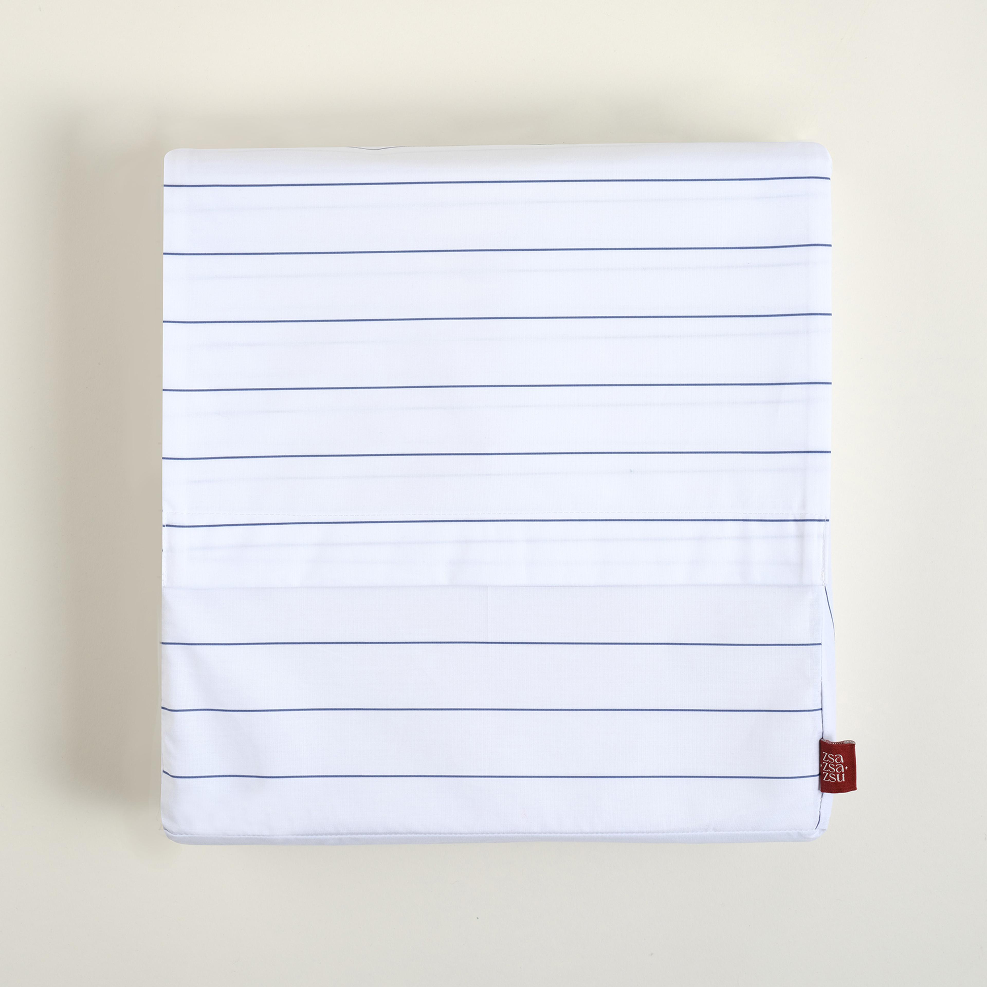 Brıto Baskılı 200 Tc Percale Pamuk %100 Pamuk Nevresim Seti 240x220 Cm Beyaz - Lacıvert