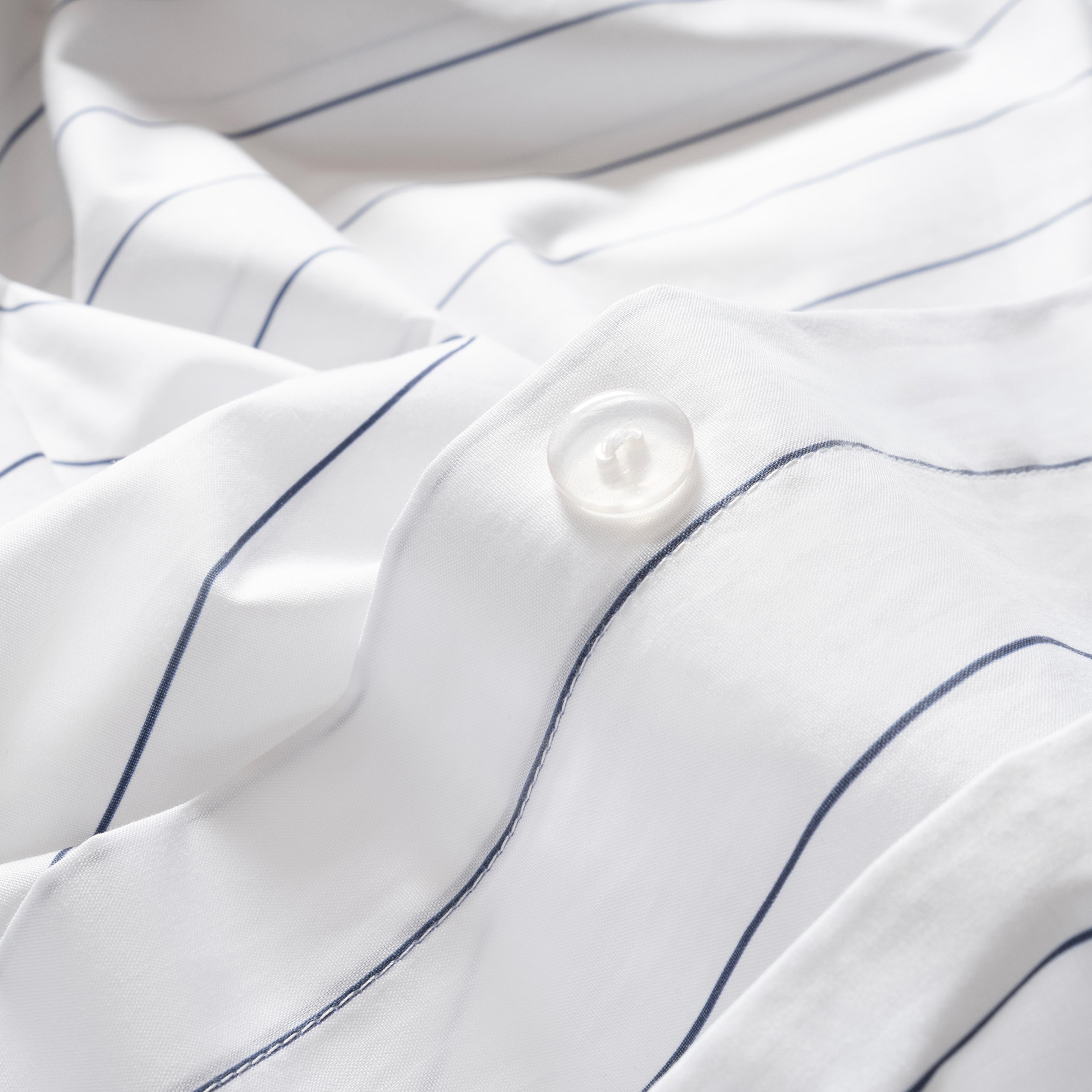 Brıto Baskılı 200 Tc Percale Pamuk %100 Pamuk Nevresim Seti 240x220 Cm Beyaz - Lacıvert